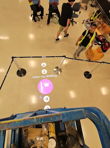 Digital Signage Floor Projection System Installation