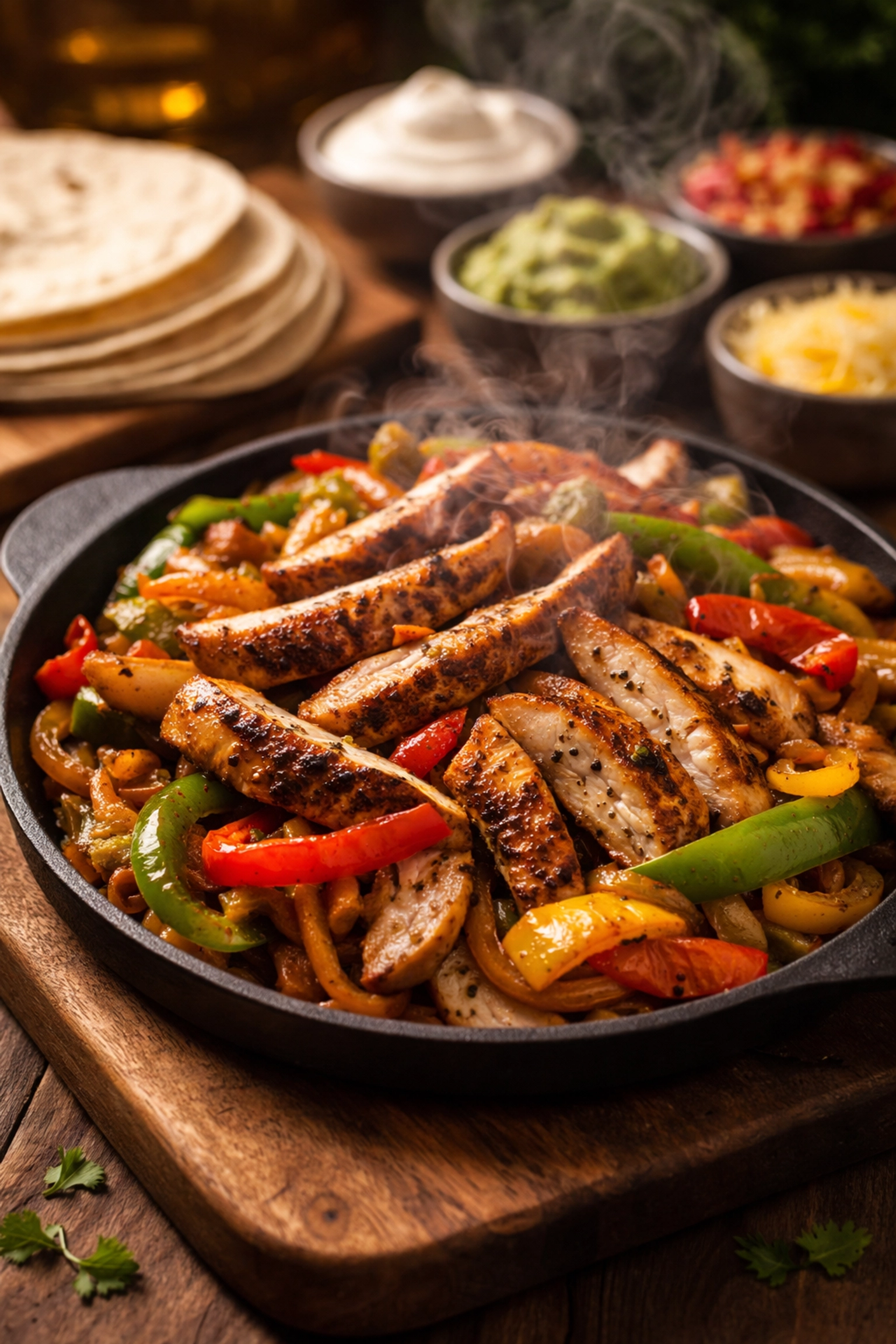 5-Ingredient Air Fryer Chicken Fajitas Sizzling chicken fajitas