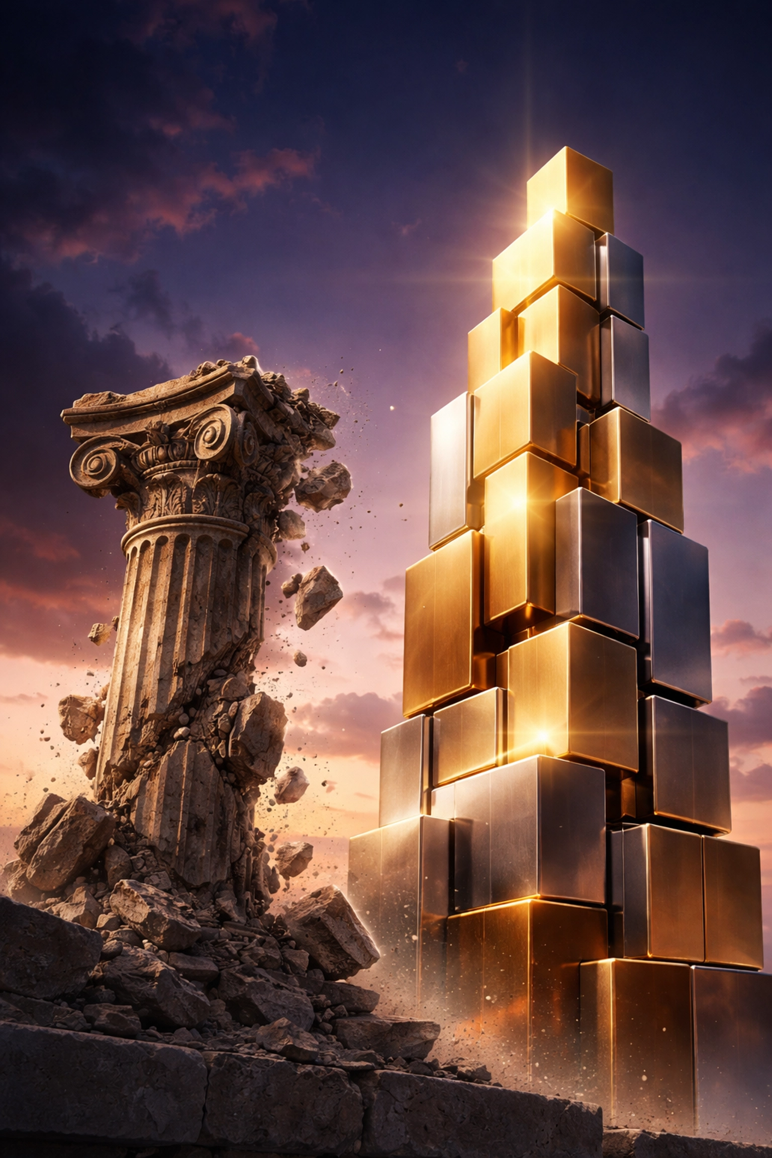 Transformation from traditional 60/40 investment portfolio to modern private equity diversification for accredited investors