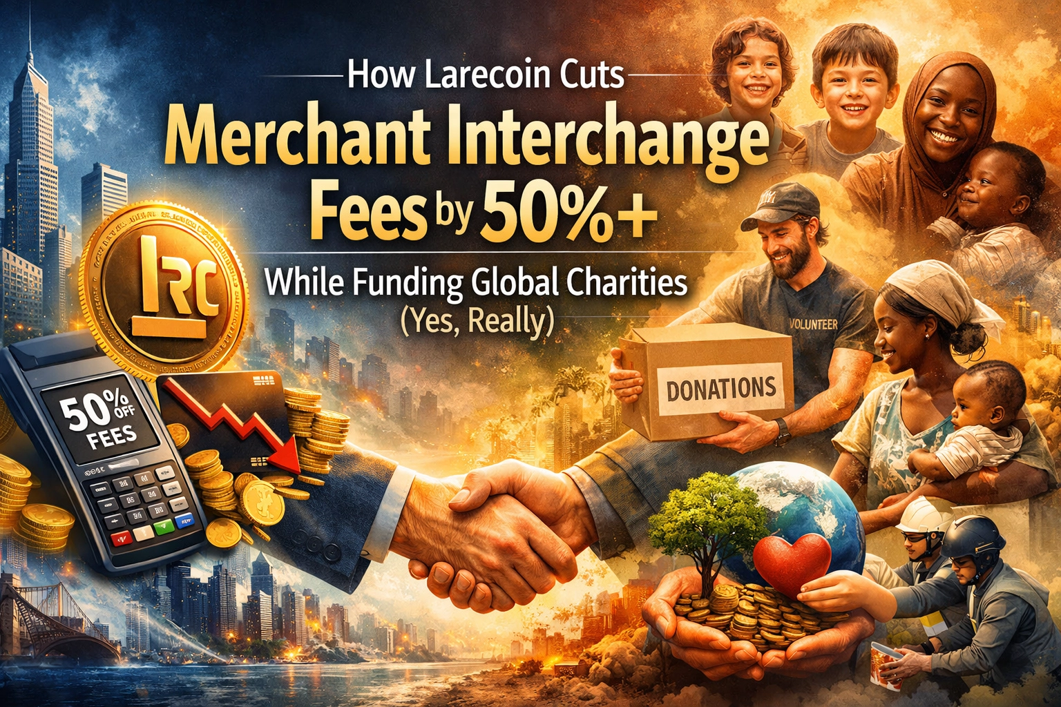 [HERO] How Larecoin Cuts Merchant Interchange Fees by 50%+ While Funding Global Charities (Yes, Really)