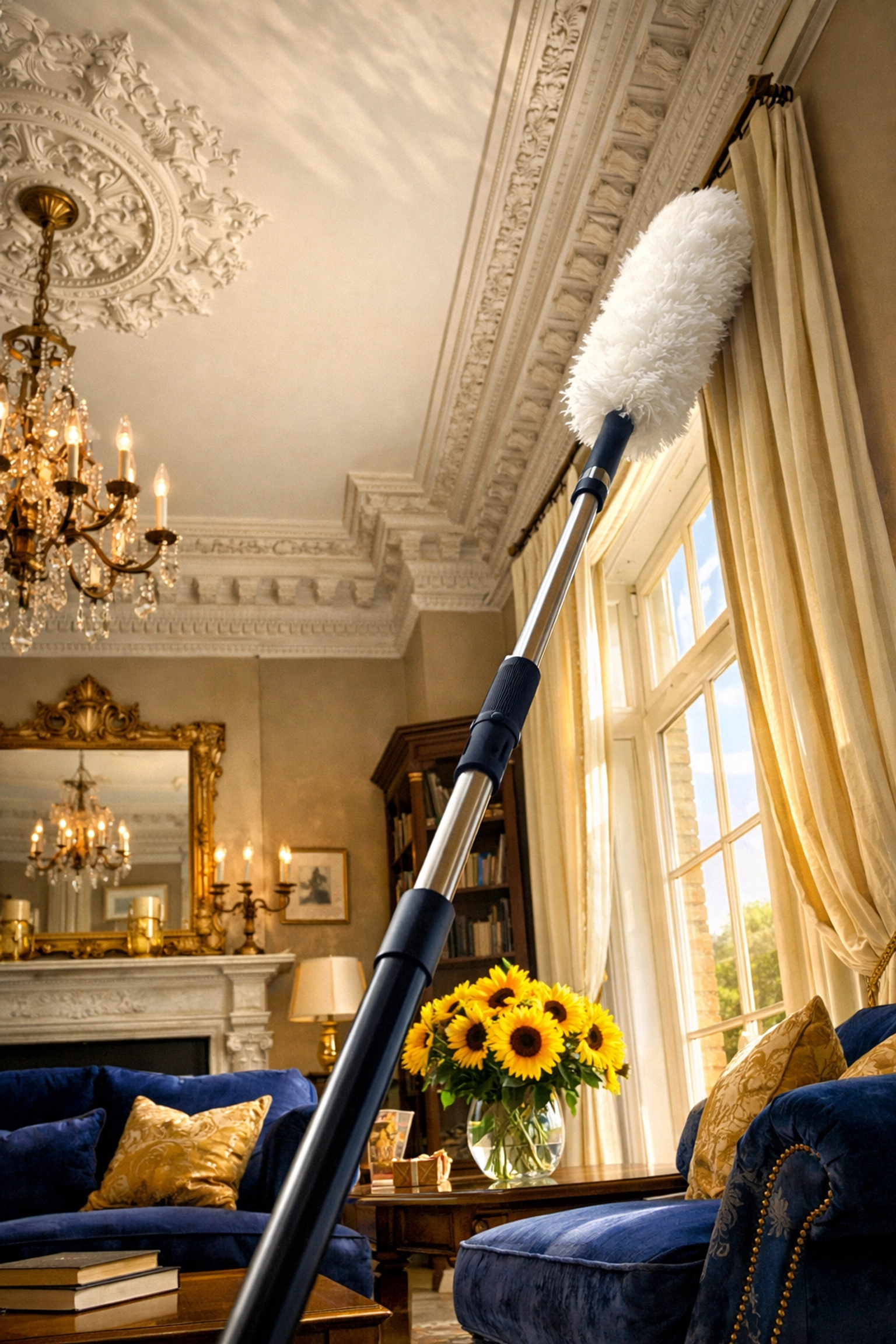Maid service Worcester specialist cleaning window frames using the professional top-to-bottom method.