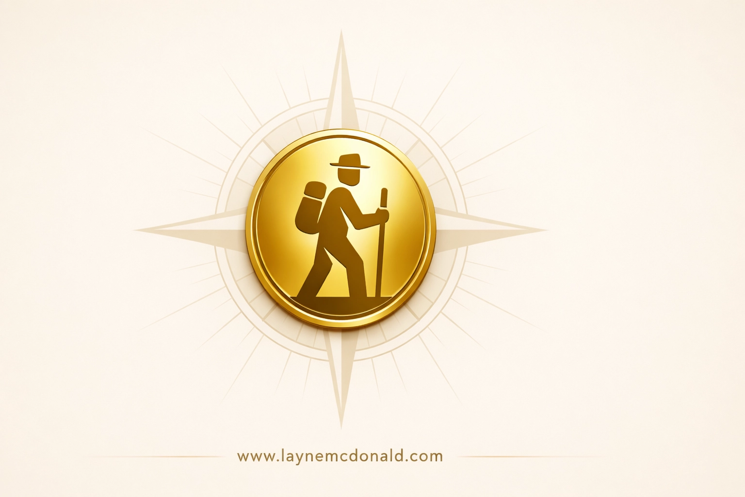 Gold traveler medallion and compass rose representing divine protection and guidance in faith-based media.