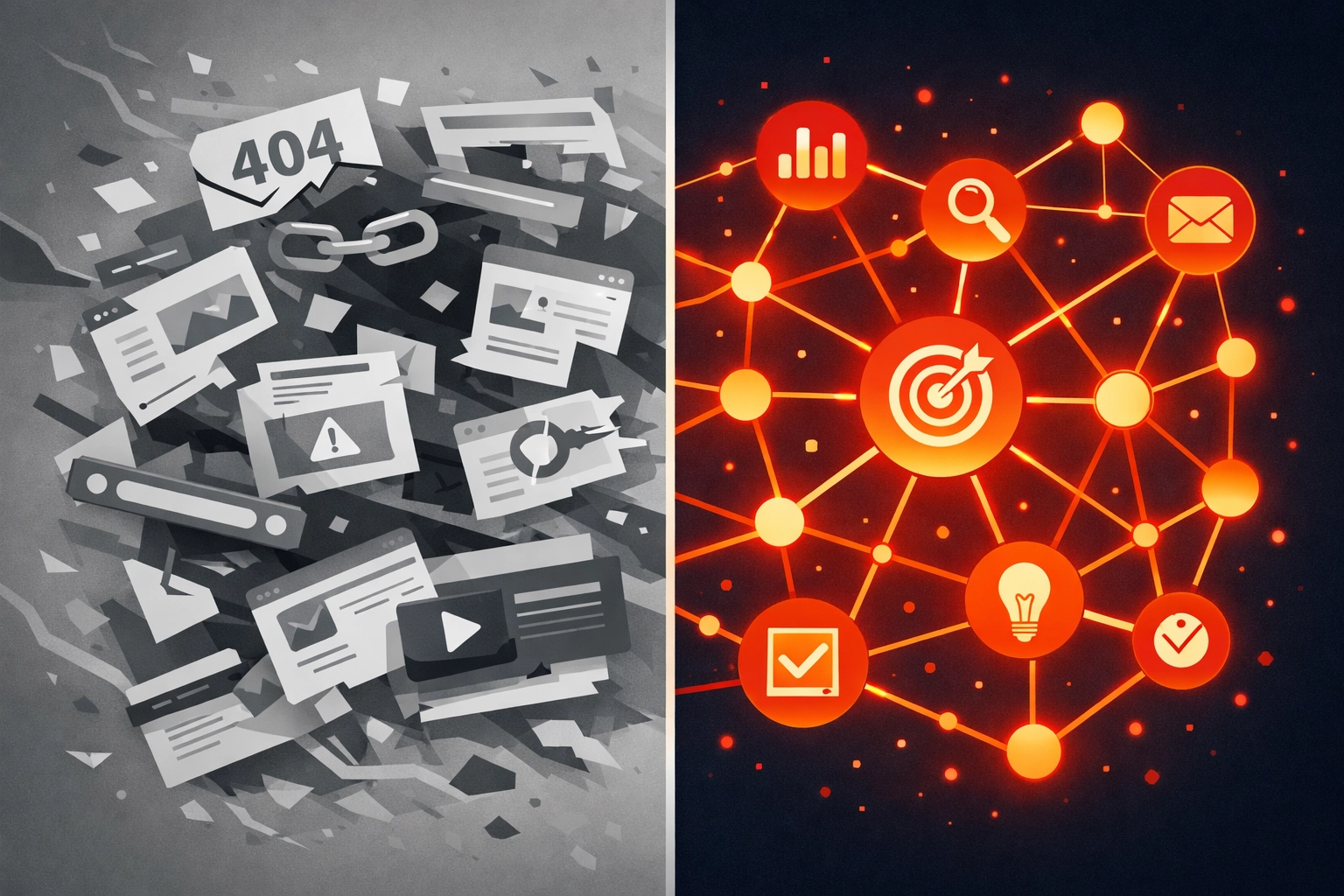 Website redesign transformation from disorganized content to strategic structured planning