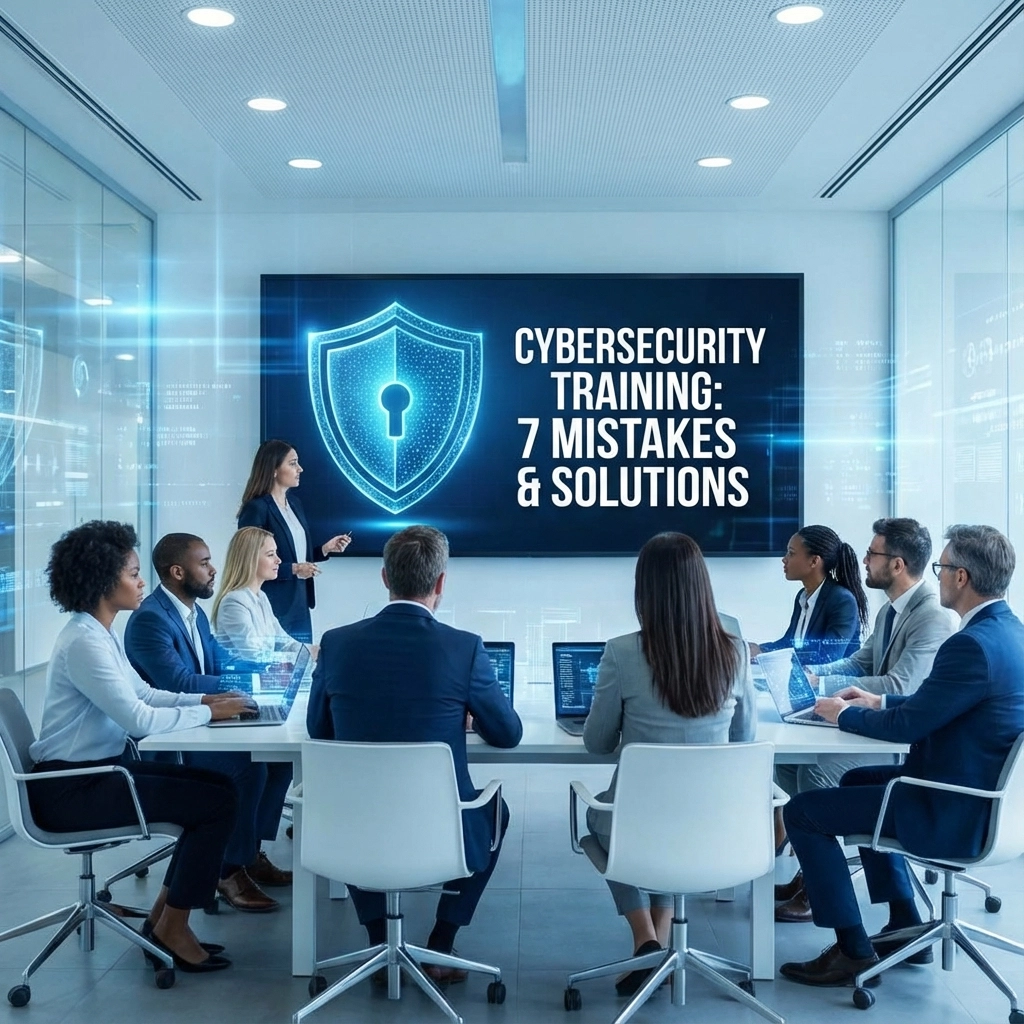 Image of a team of employees taking cyber security training available from Discus Systems in West Midlands