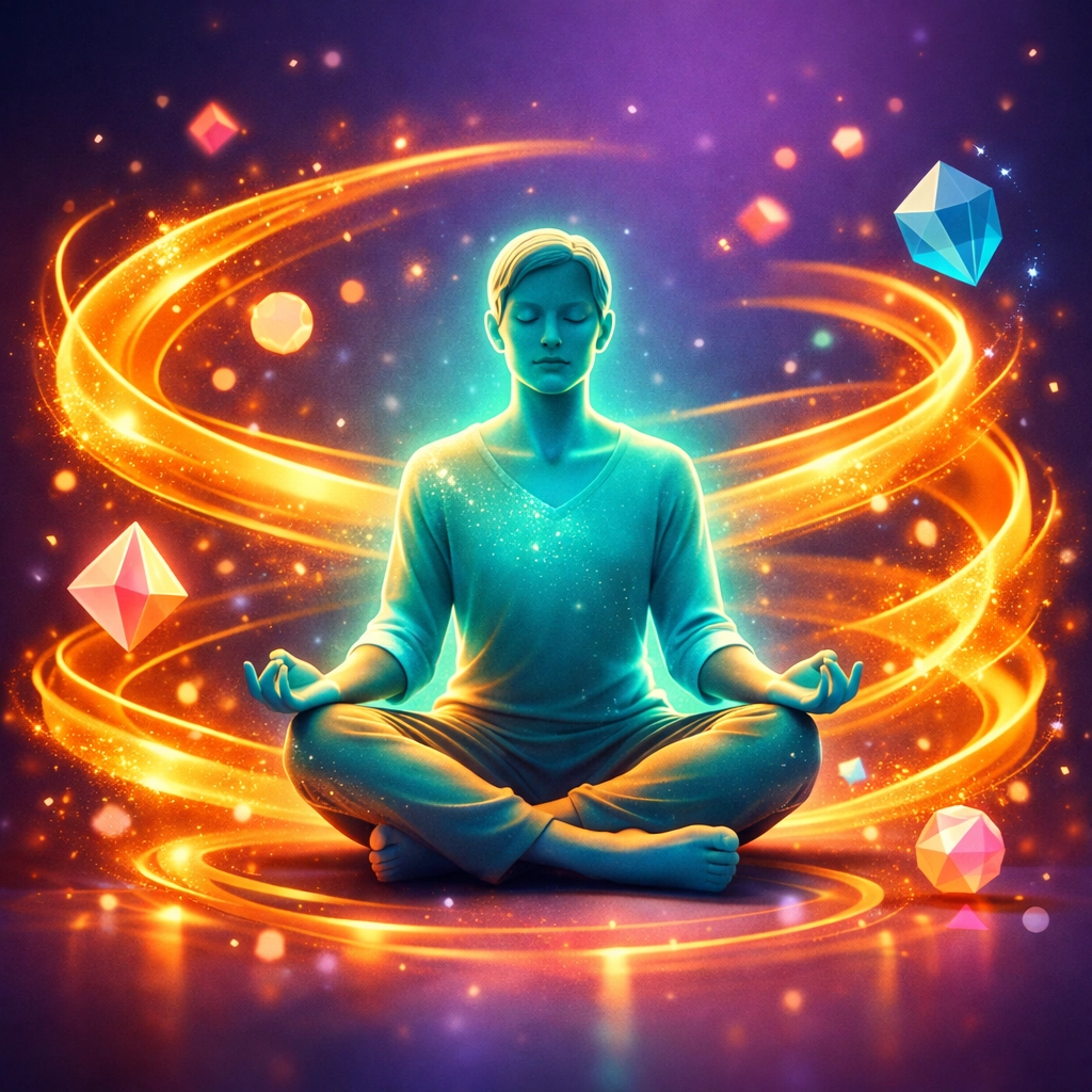 Person meditating to manage jealousy in open relationships through mindful emotional regulation