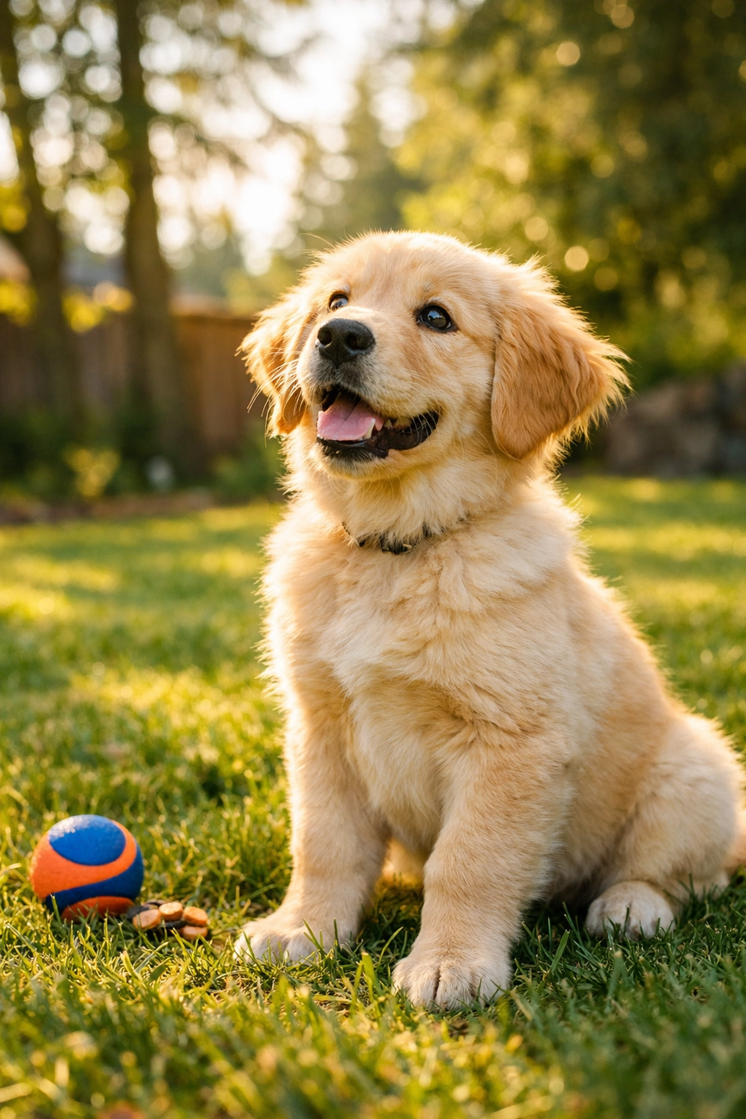Golden Retriever puppy training in Oregon during angel phase