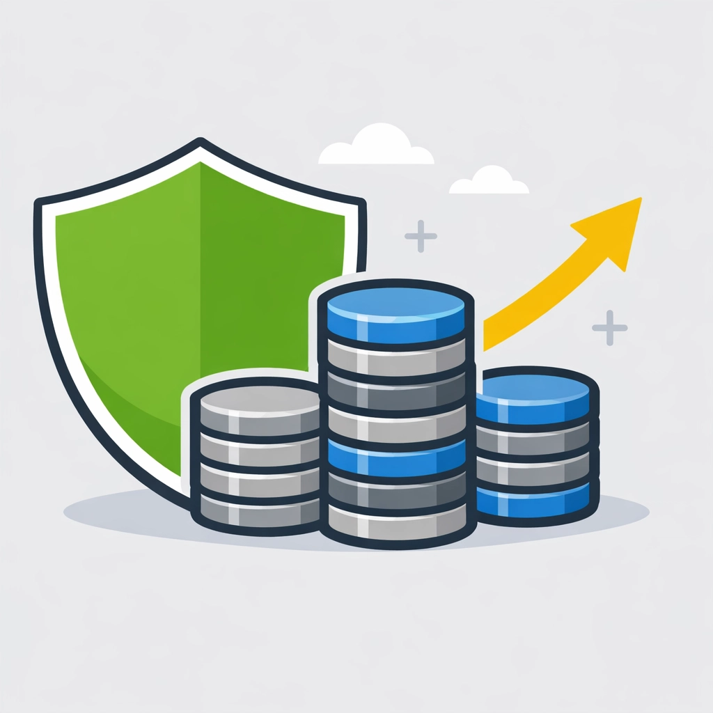 Illustration of a shield protecting coins representing the increased 2026 standard deduction for tax planning.