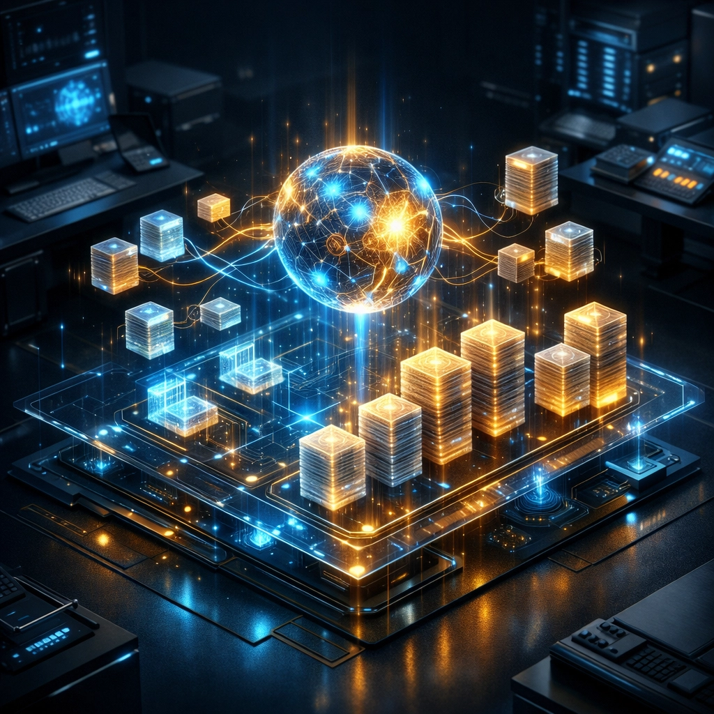 Intelligent AI organizing digital NFT receipts for automated crypto accounting and tax reporting.