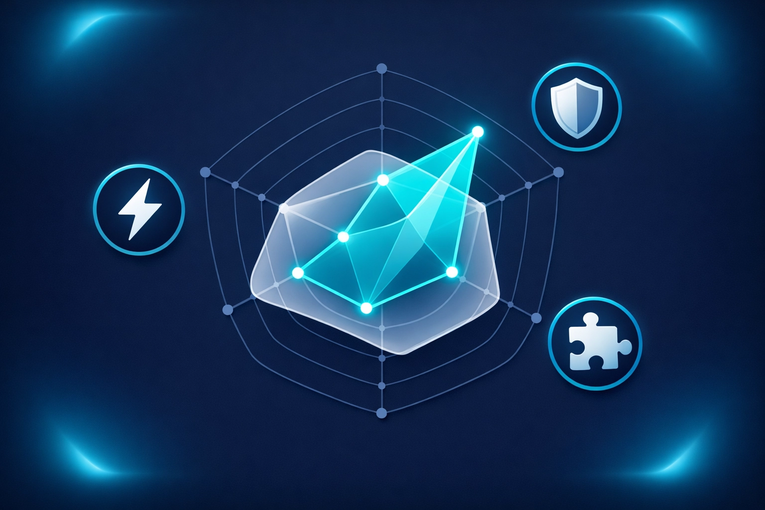 Data visualization showing how AI models perceive a SaaS brand's unique strengths compared to industry averages.