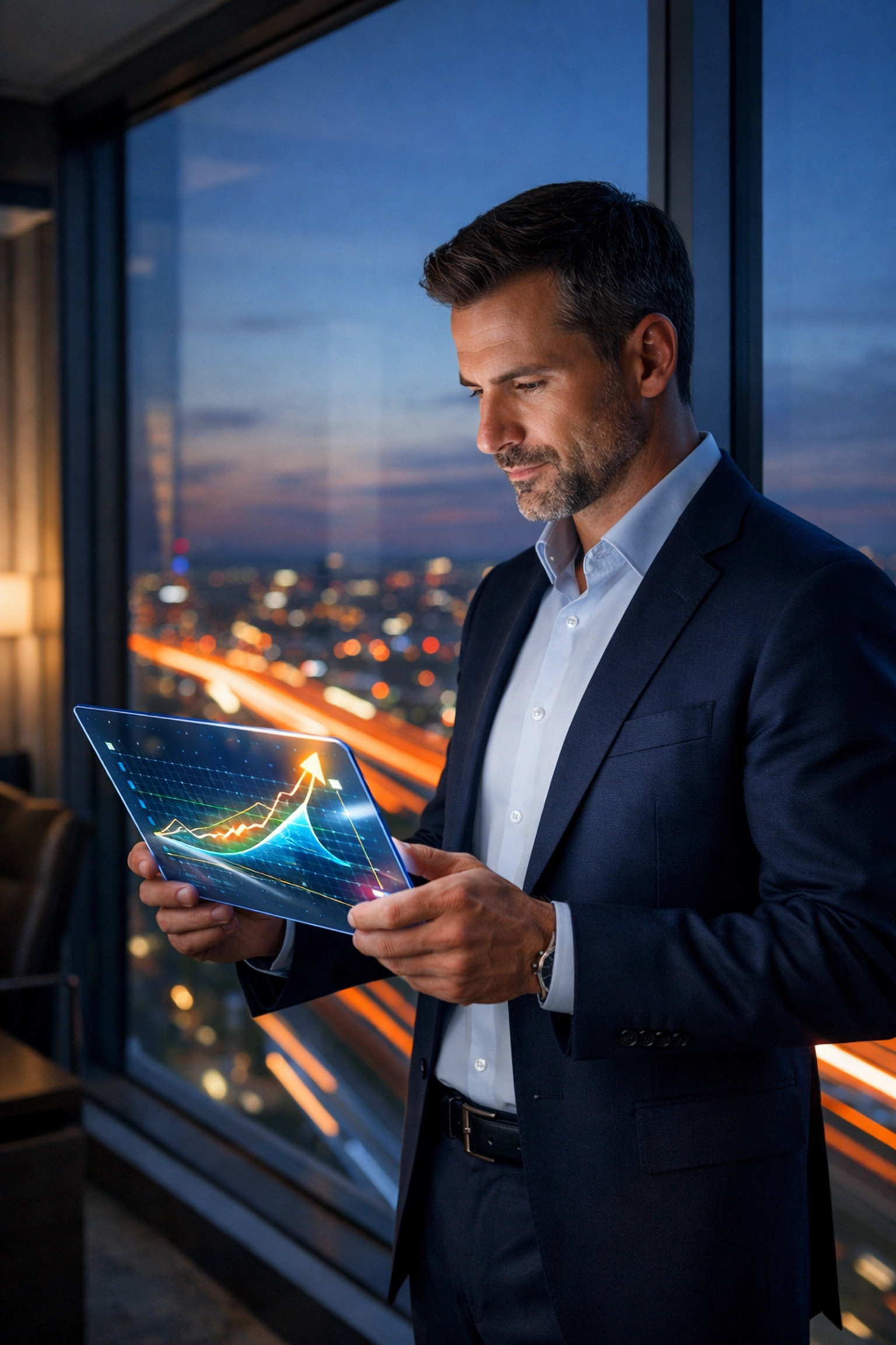 High-growth founder using real-time FP&A and financial modeling for strategic business steering.