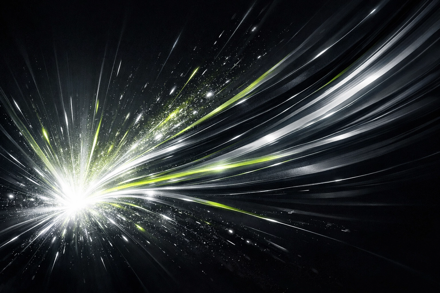 Flowing light trails symbolizing the high-speed evolution toward invisible agent-led commerce in 2026.