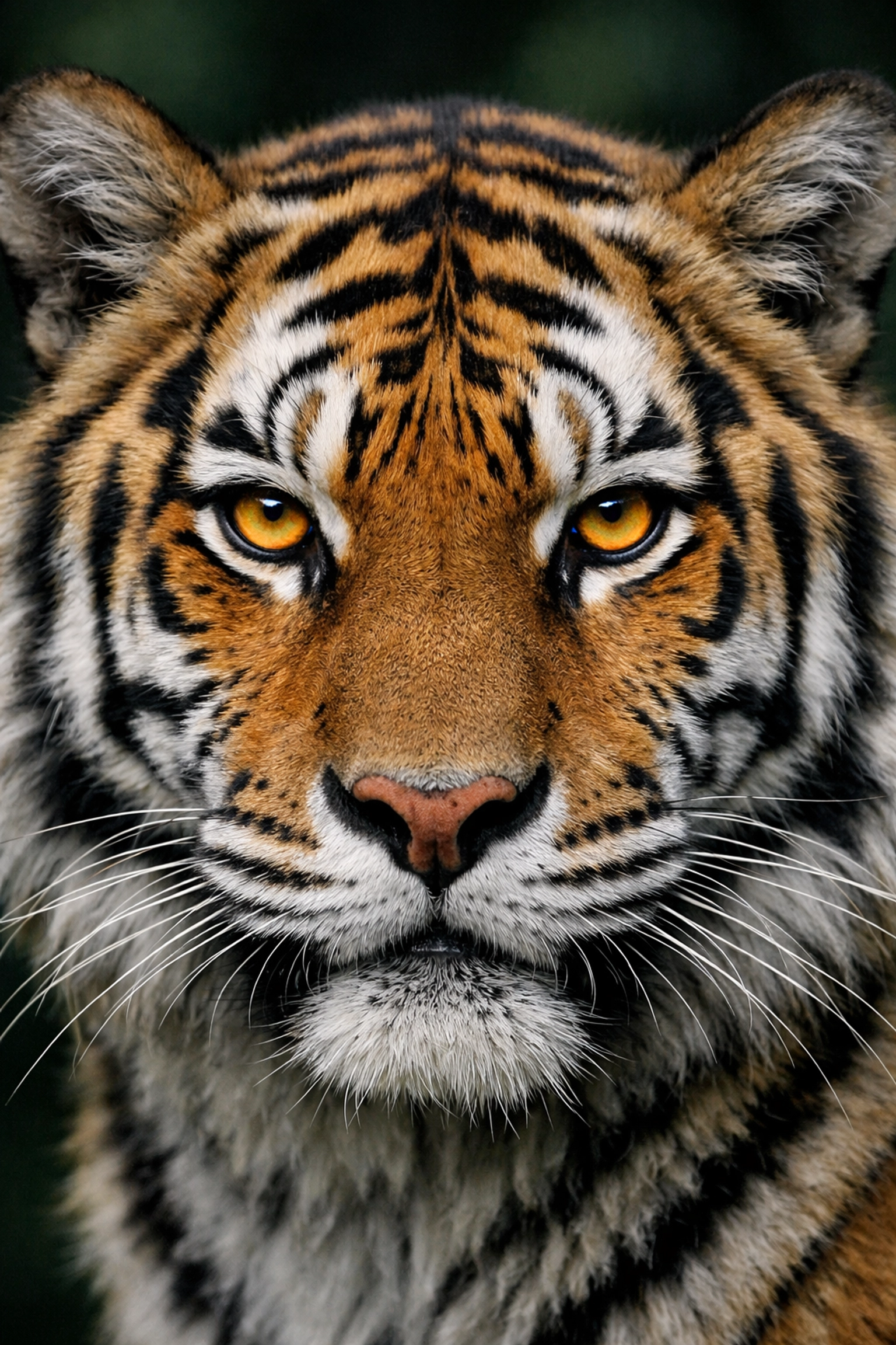 Intense close-up of a wild tiger's amber eyes, symbolizing the TX2 conservation goal.