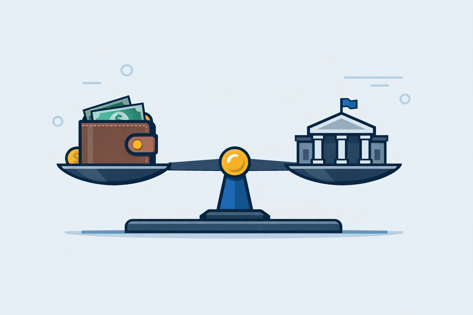 Balanced scale showing accurate tax withholding for residents in New Haven to avoid penalties.