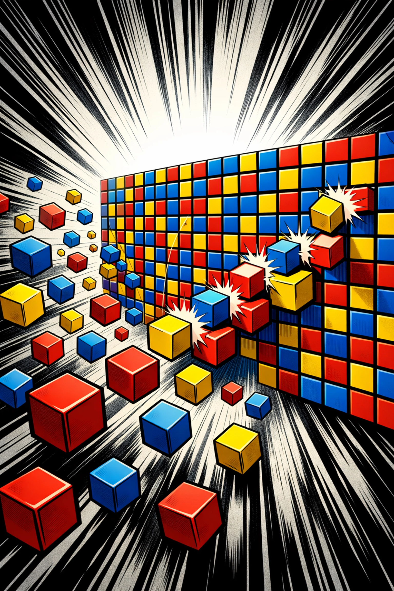 Organized data blocks representing high data integrity achieved through small business automation.