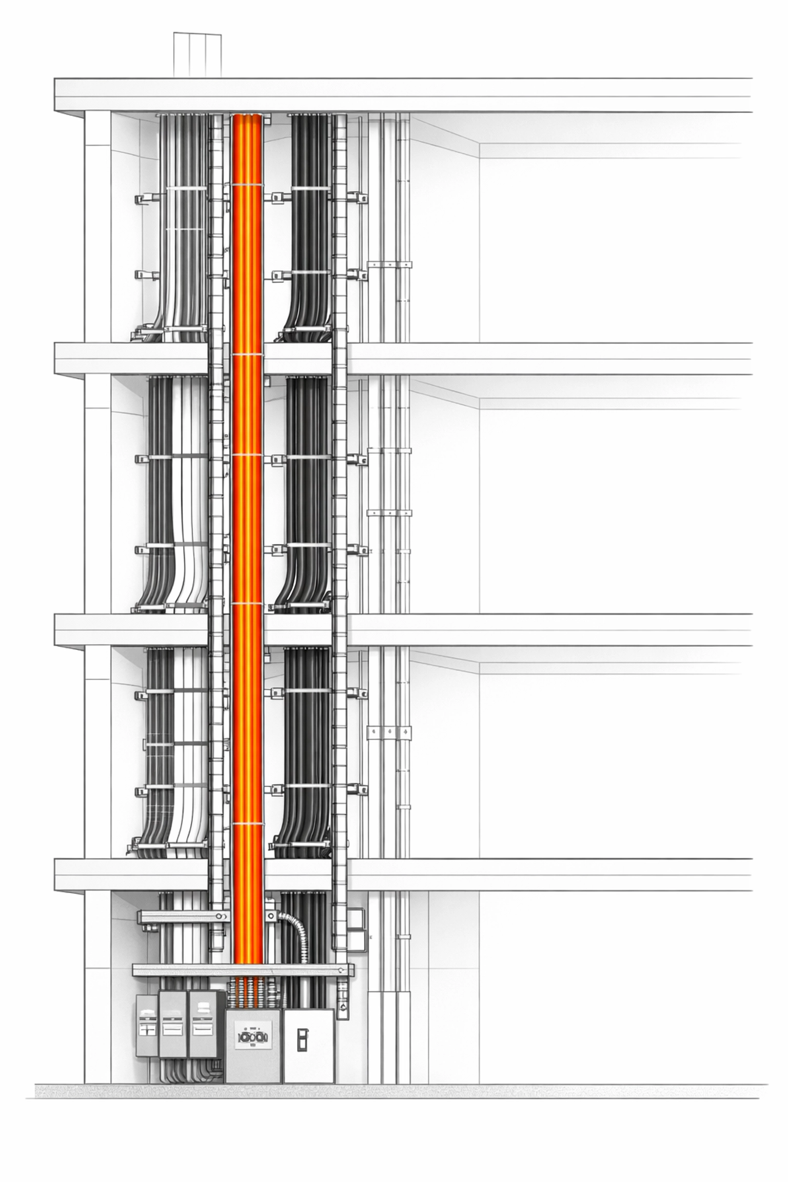 Professionelle Steigleitungen und Kabeltrassen für eine sichere Elektroinstallation in NÖ.