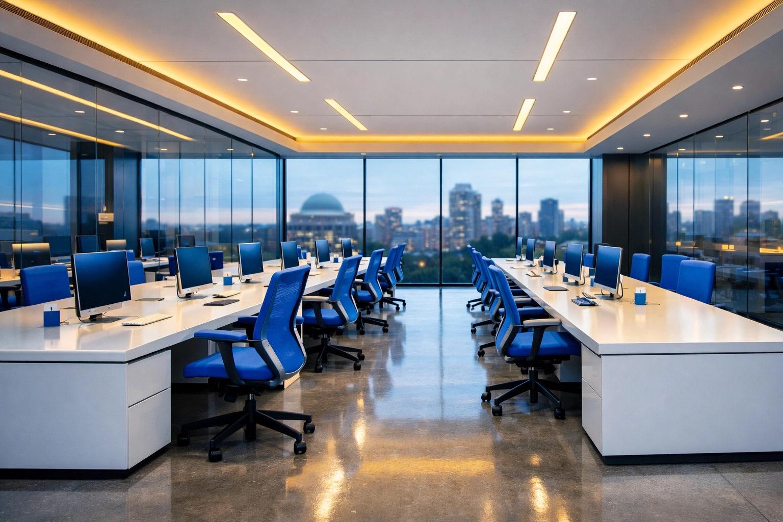 Spotless Kendall Square tech office space following a professional move-out cleaning service.