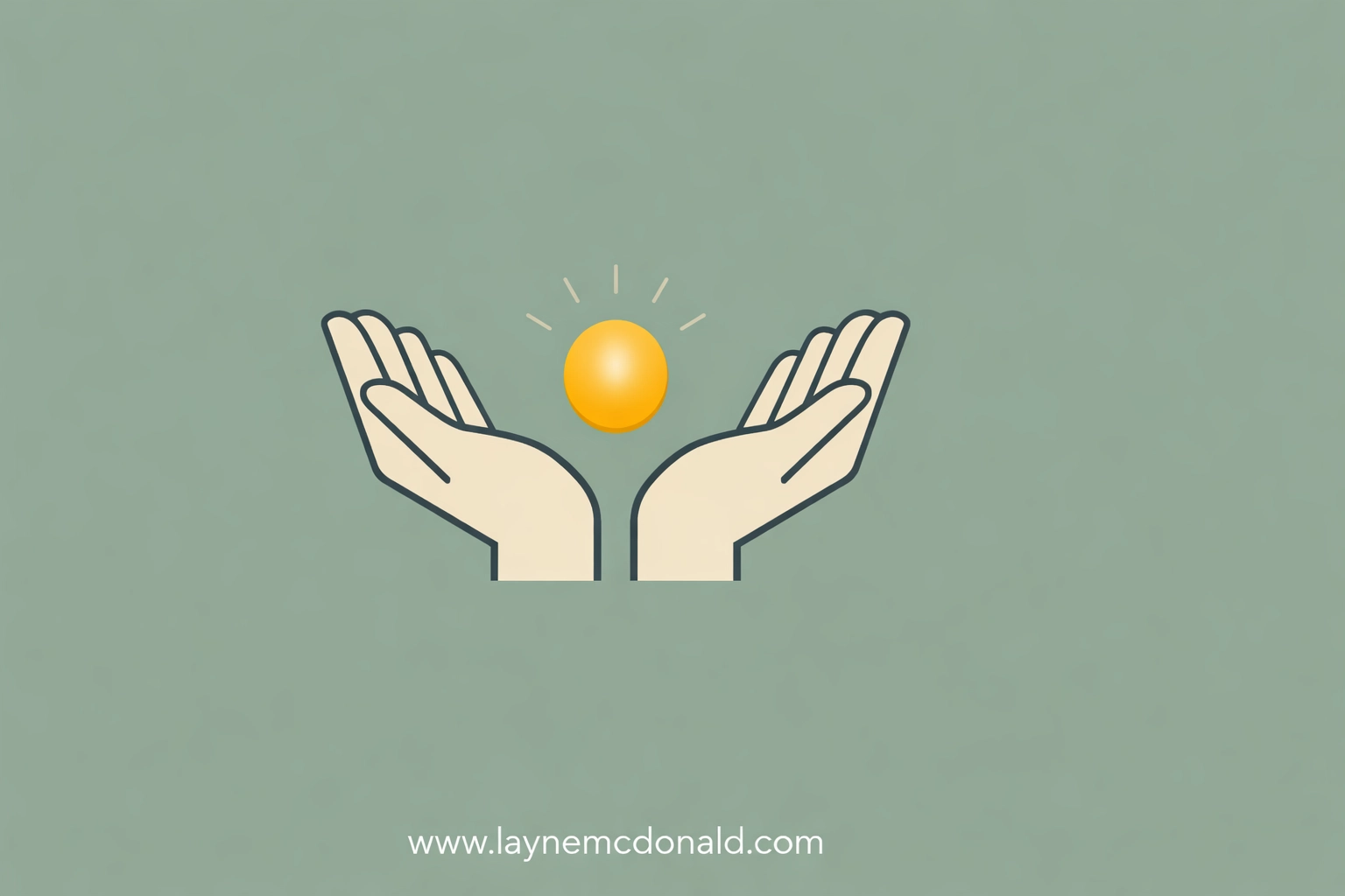 Minimalist illustration of open hands holding a golden orb, symbolizing humility and restored trust in church leadership.