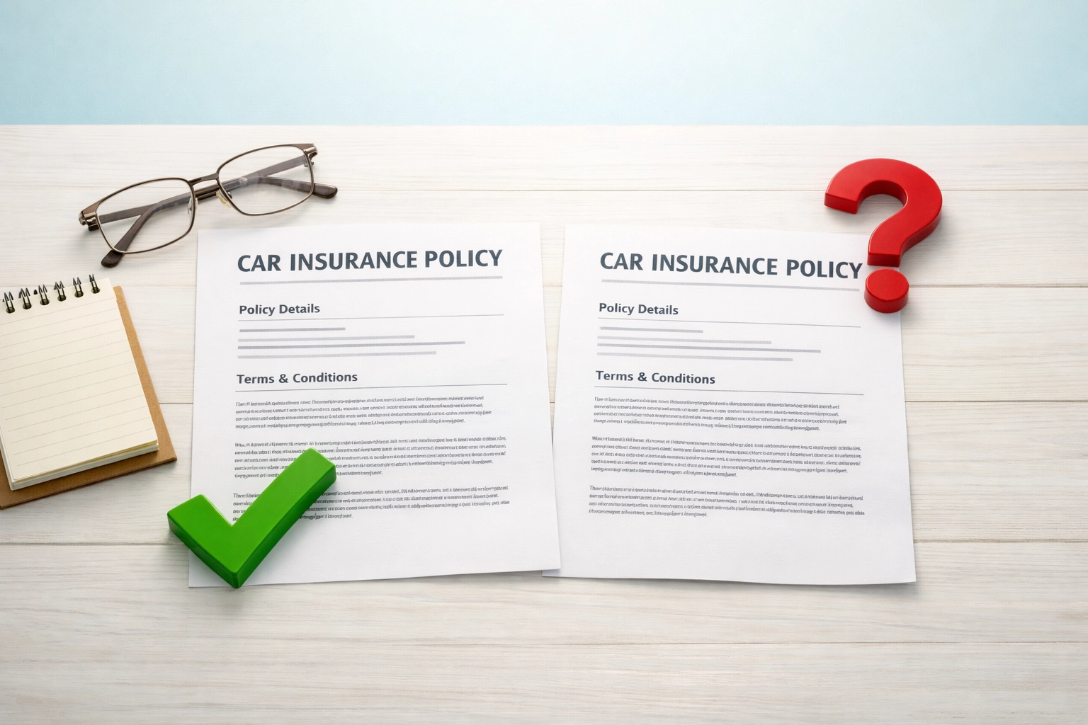 Comparing car insurance policy documents side by side to find best Pennsylvania coverage options