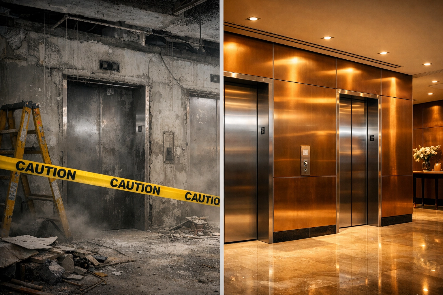 Comparing the disruption of metal replacement with the polished finish of professional metal restoration.