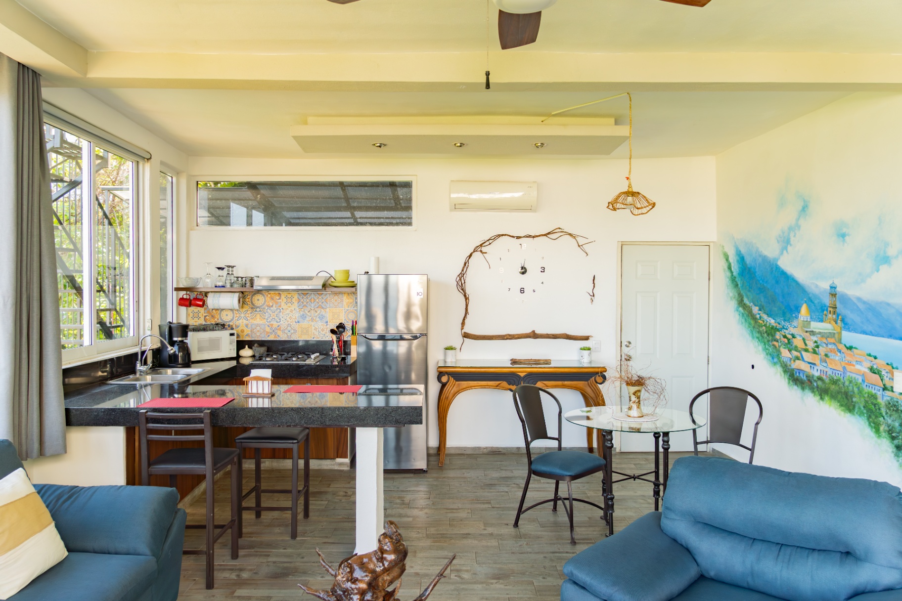 Bright, open condo interior