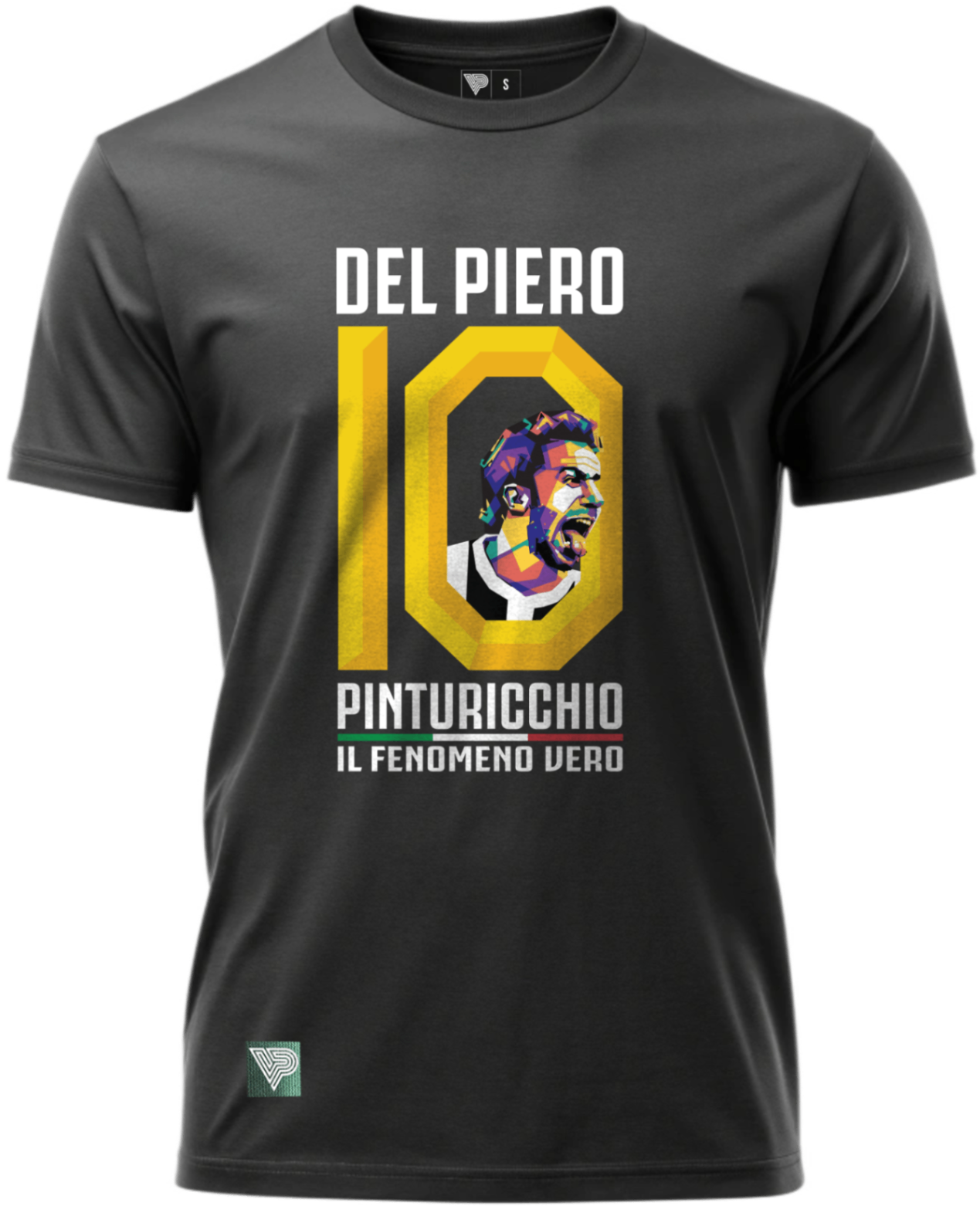 Del Piero Vintage Football T-Shirt Black