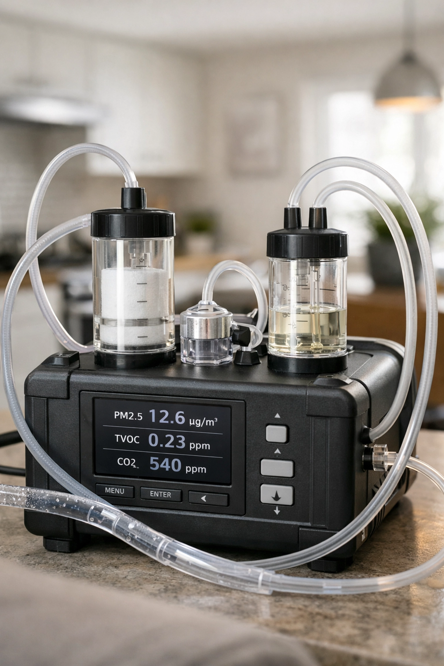 Air quality testing equipment for mold spore detection in home