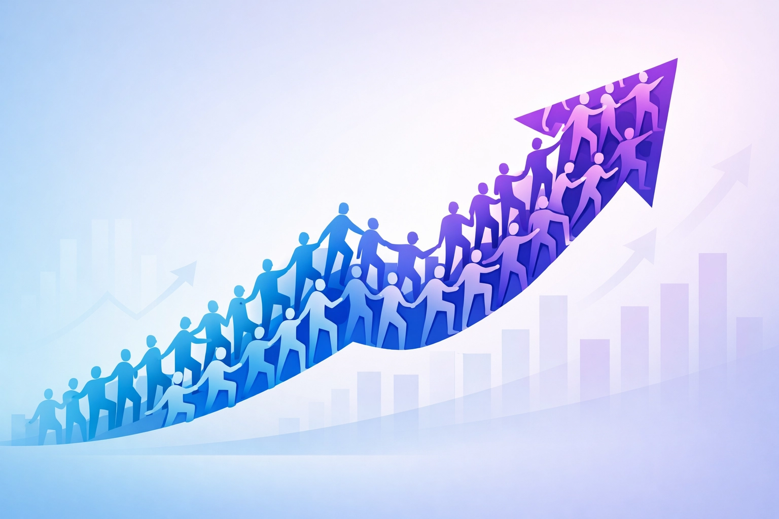 Upward trending arrow symbolizing increased productivity and ROI from workplace accommodations