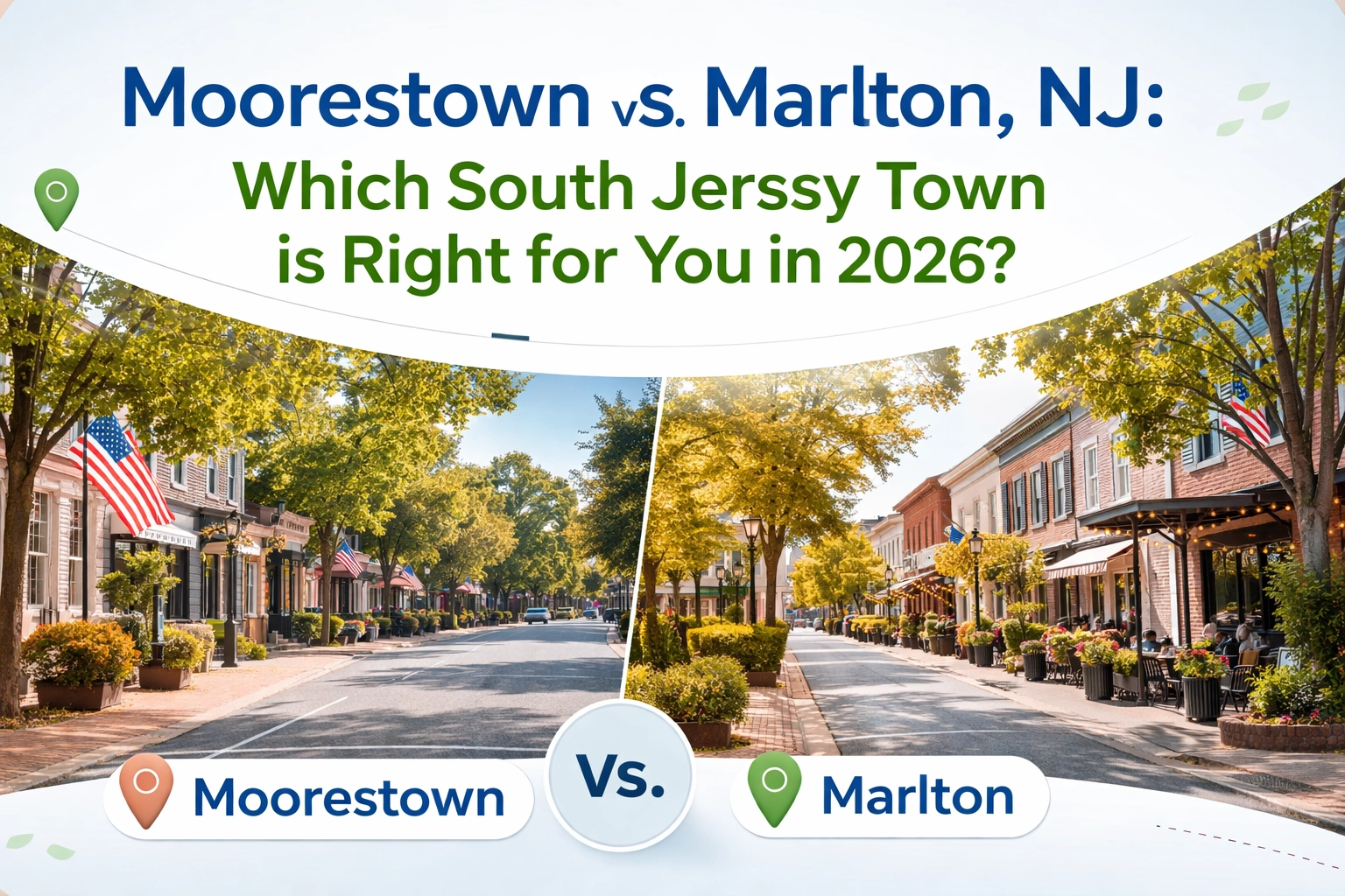 [HERO] Moorestown vs. Marlton, NJ: Which South Jersey Town is Right for You in 2026?