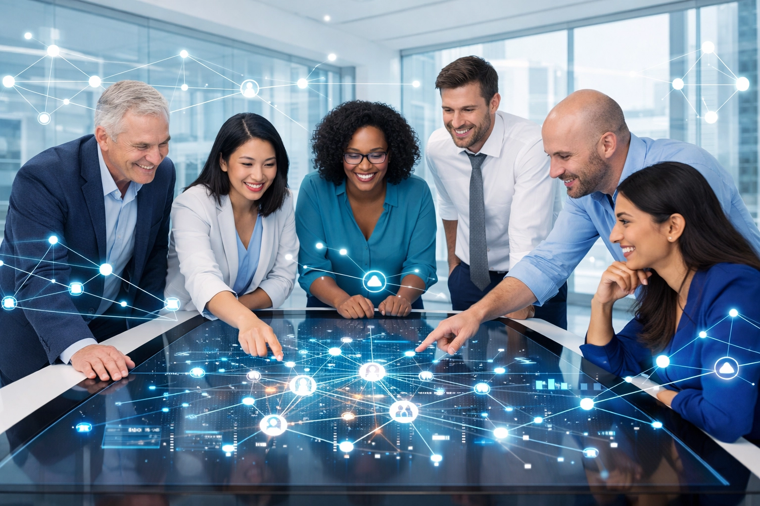 Modernes HR-Team bei einer KI-Schulung zur Optimierung der digitalen Recruiting-Strategie.