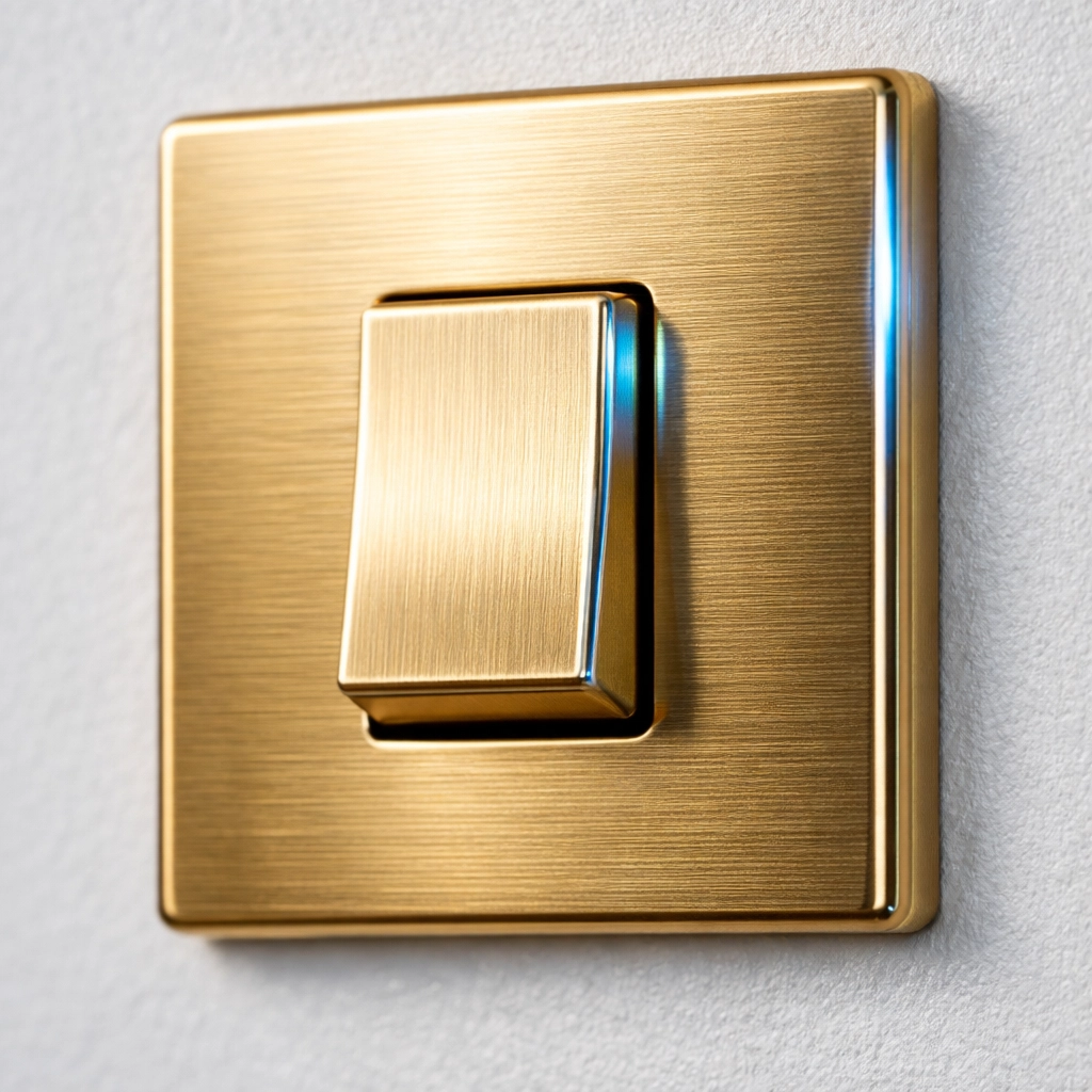 Sanitized high-touch light switch cleaned with eco-friendly house cleaning MA products to remove germs.