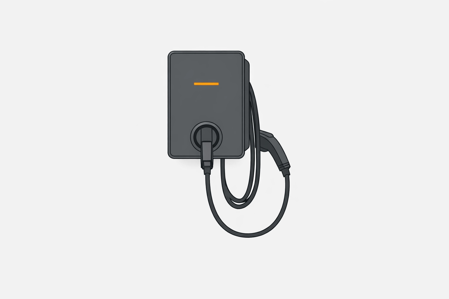 Technische Illustration einer Wallbox für E-Autos in Niederösterreich von Elektro-Zentrum.