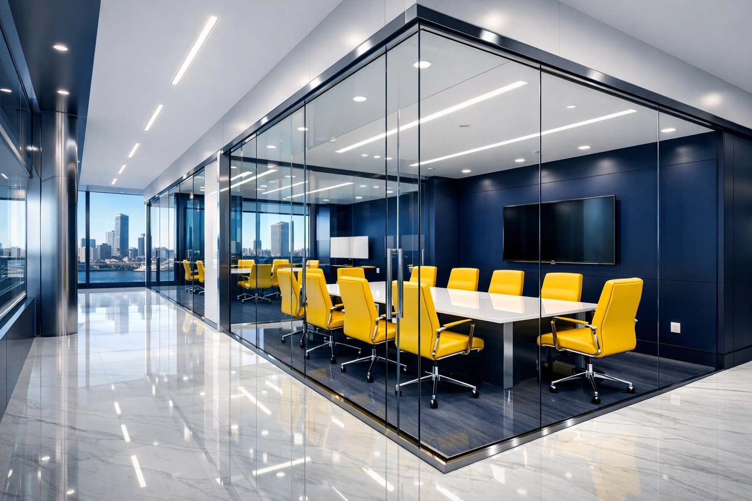 Professional office cleaning services near me showing a sanitized corporate workspace in Boston.