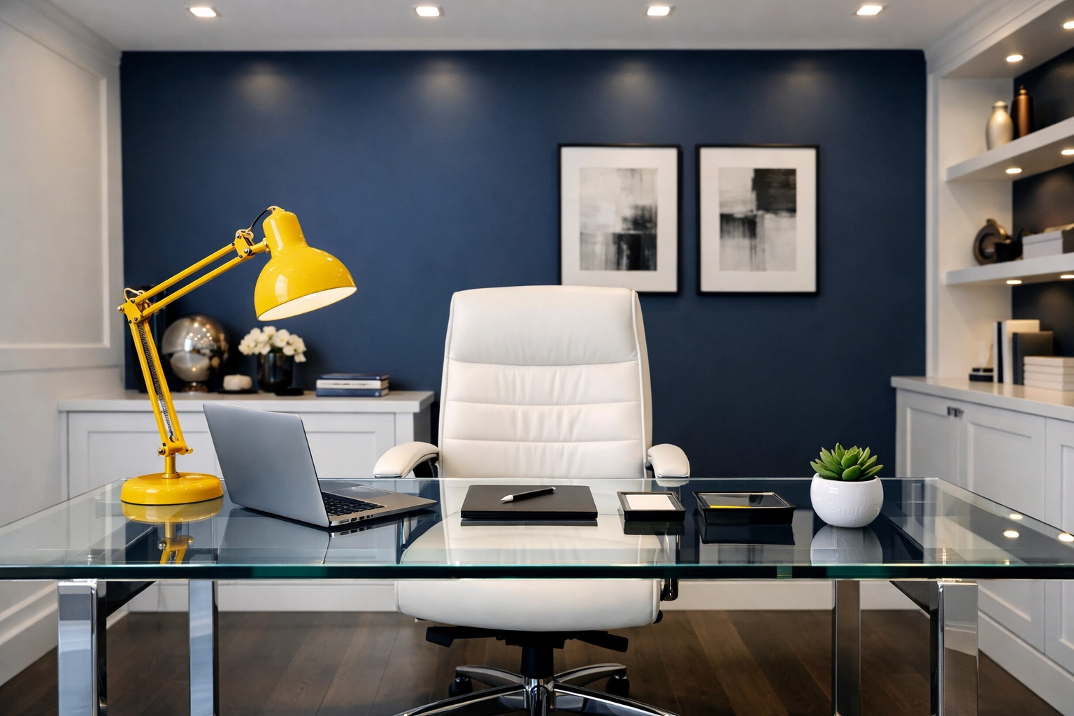 A perfectly organized office space maintained through expert residential cleaning in Longmeadow services.