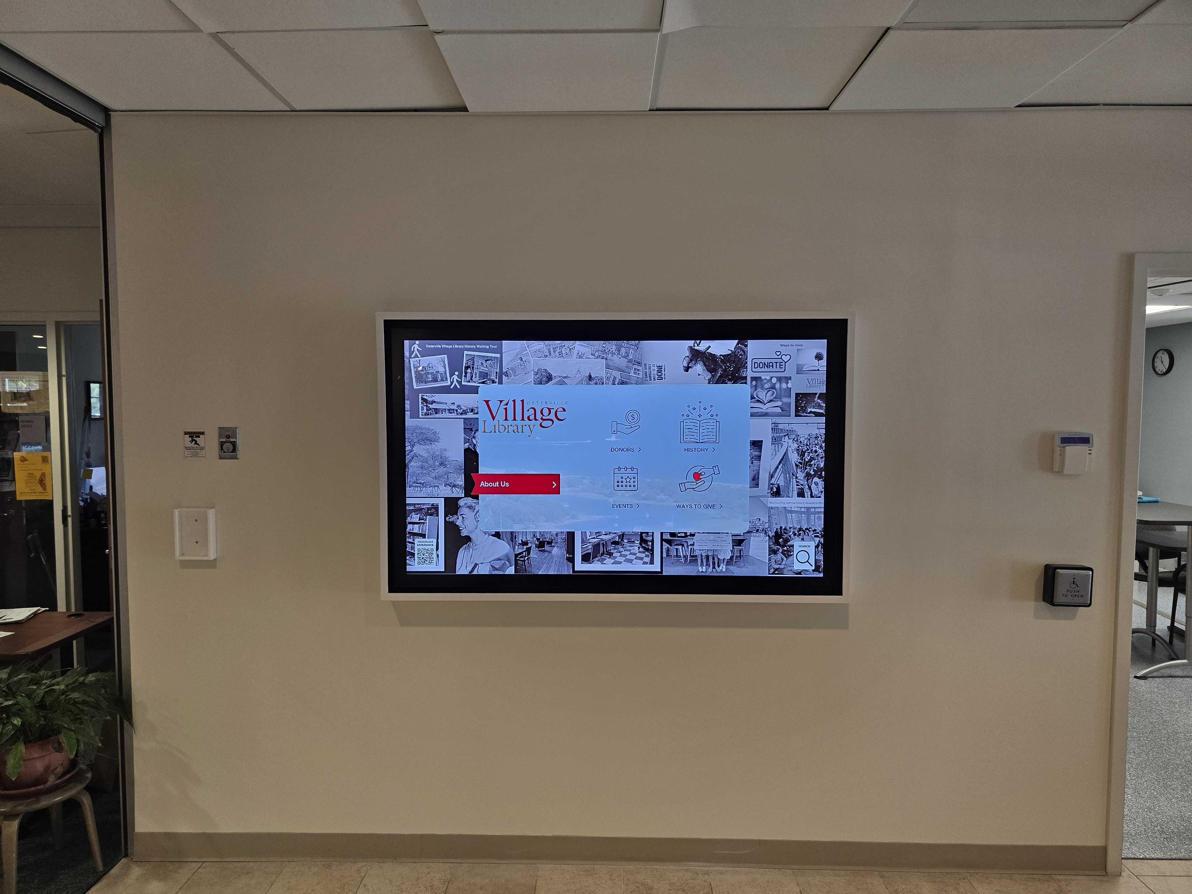 Large Interactive Digital Signage Display