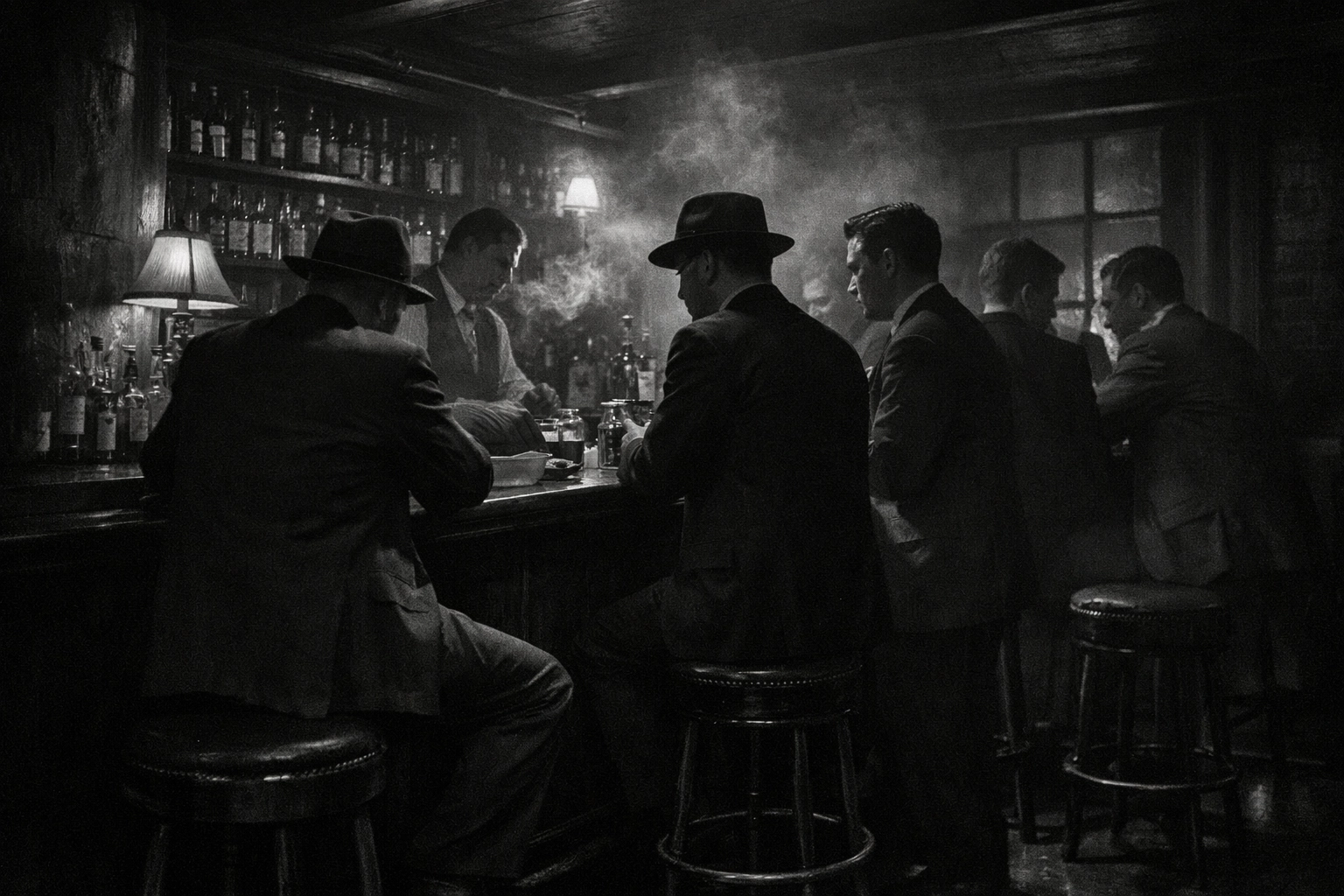 Secret underground gay bar in 1950s Greenwich Village New York where men risked arrest