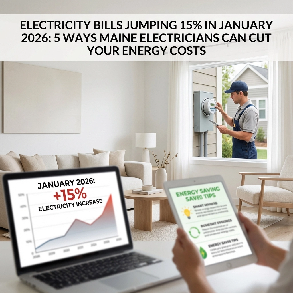 Electricity Bills Jumping 15% in January 2026: 5 Ways Maine Electricians Can Cut Your Energy Costs (Before the CMP Grid Upgrade Hits Your Wallet)