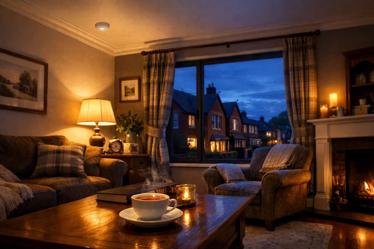 PIR motion sensor installed in a Worcester home living room for professional security.