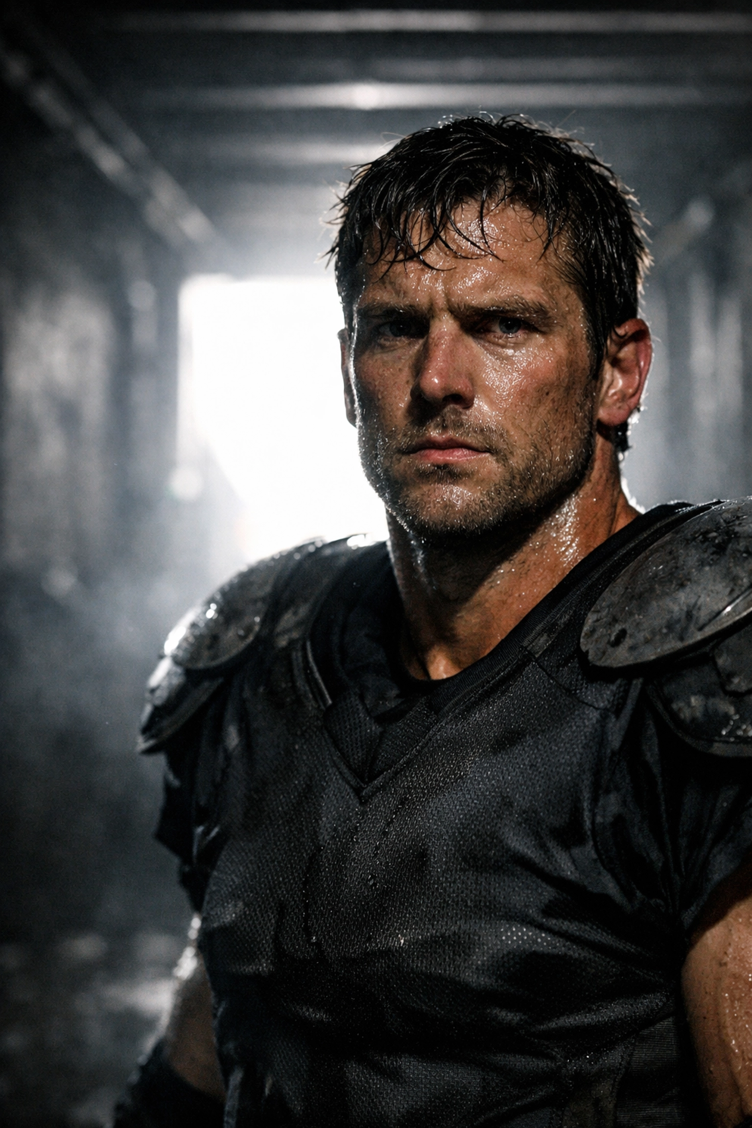 Authentic professional athlete preparing in a stadium tunnel for a high-performance NIL brand campaign.