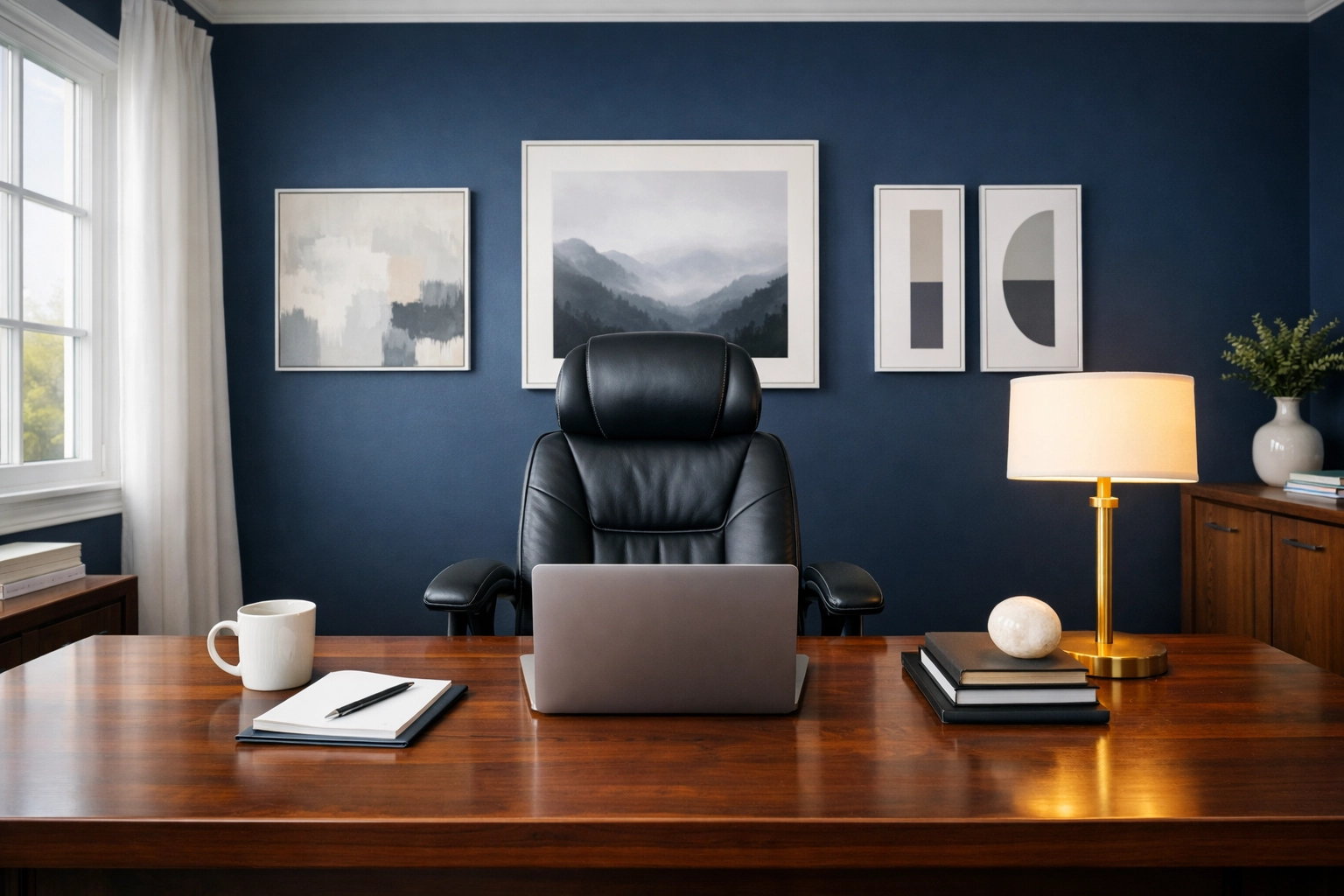 Organized professional home office in Natick MA showcasing expert weekly house cleaning standards.