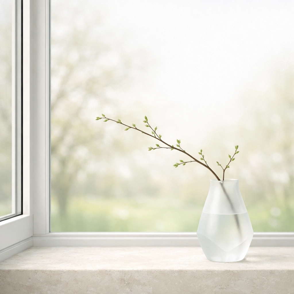 Minimalist spring scene representing the start of the busy Spokane real estate selling season.