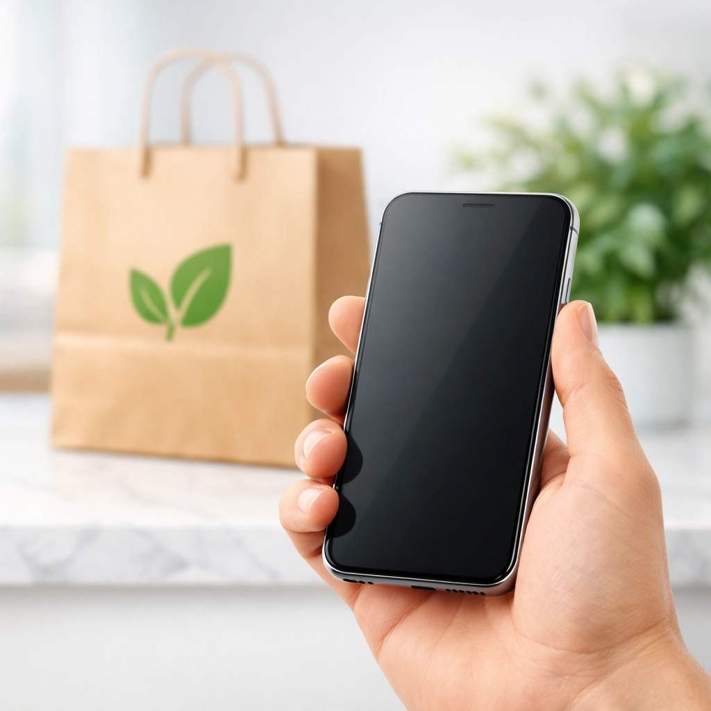 Commande en ligne d'un menu healthy Oh My Bowl pour un déjeuner rapide et frais à emporter.