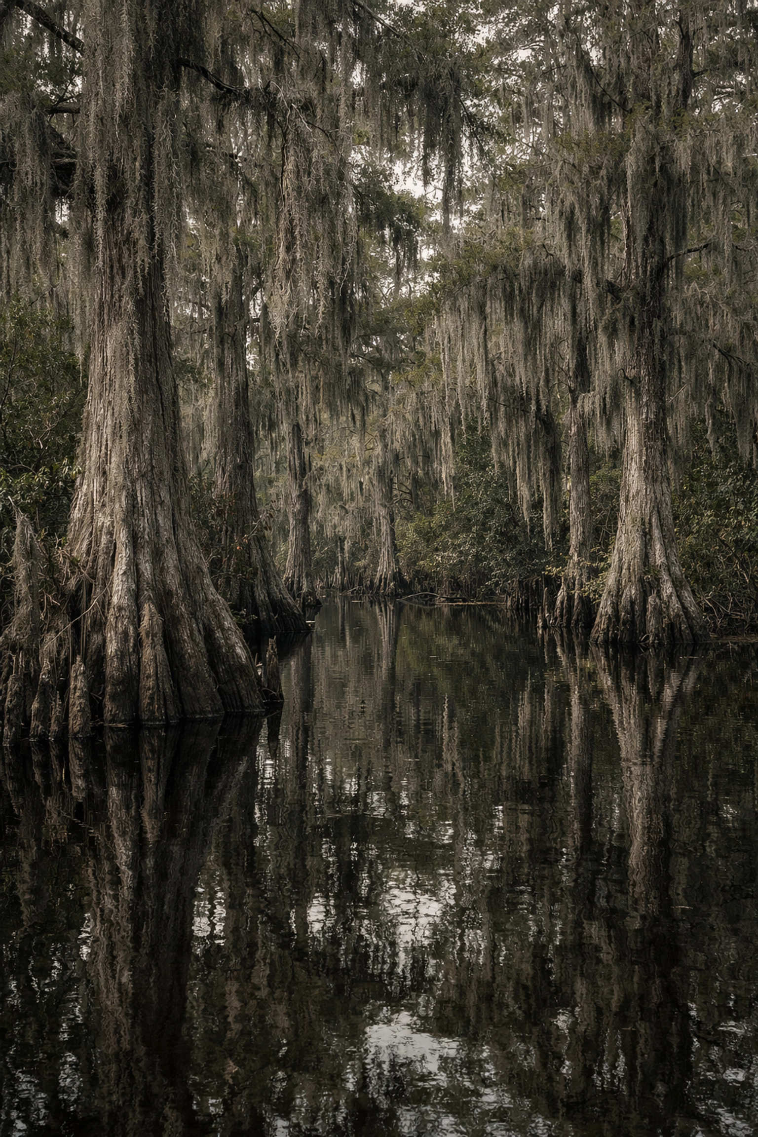 Moss-draped cypress trees in Big Cypress, one of the must-visit Everglades photography locations.