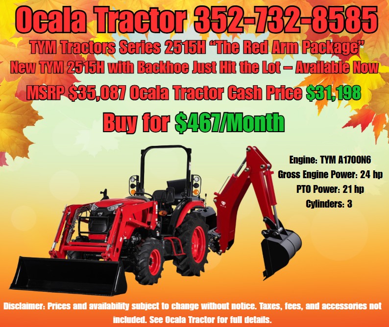 TYM Tractors Series 2515H "The Red Arm Package"