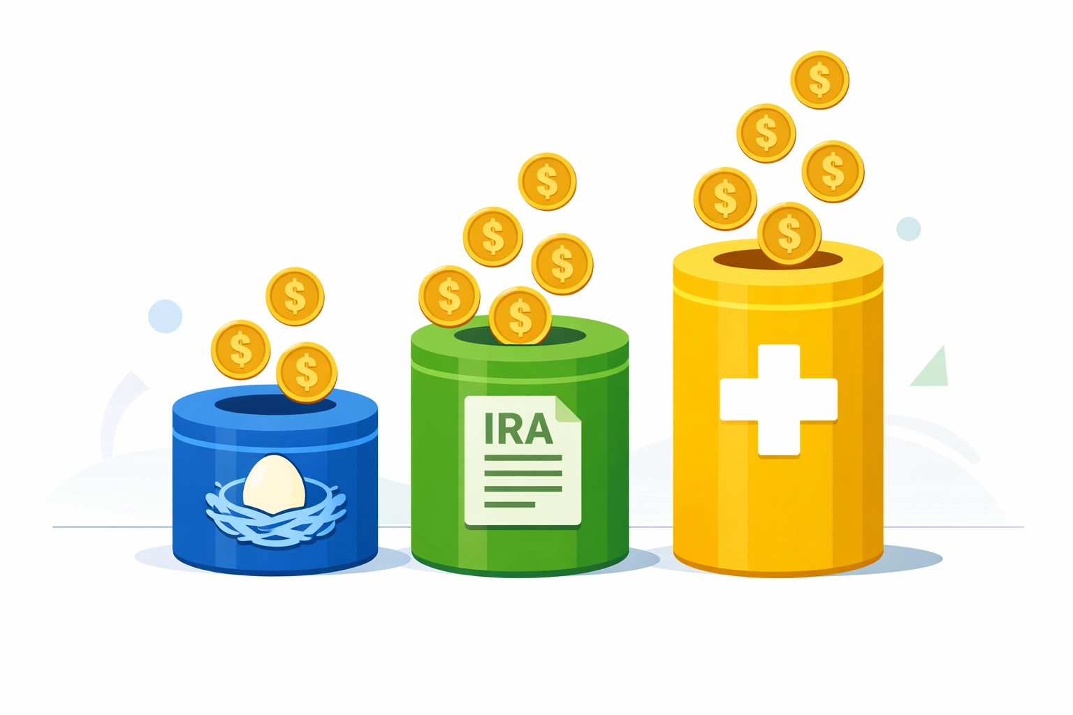 Retirement savings options: 401k, IRA, and HSA contributions to reduce taxable income