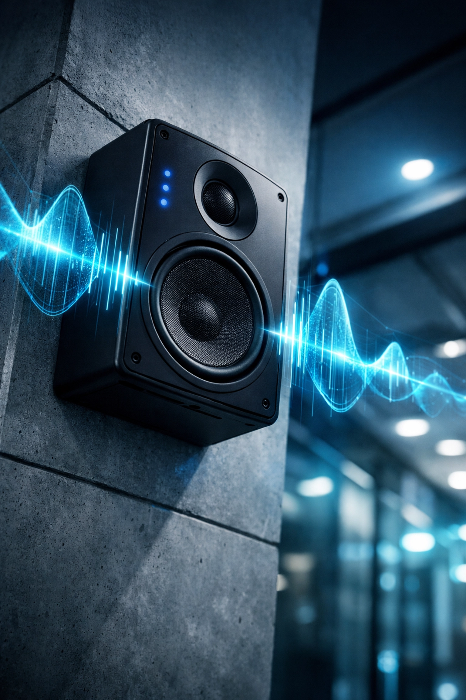 Network audio speaker for integrated security surveillance and sound detection