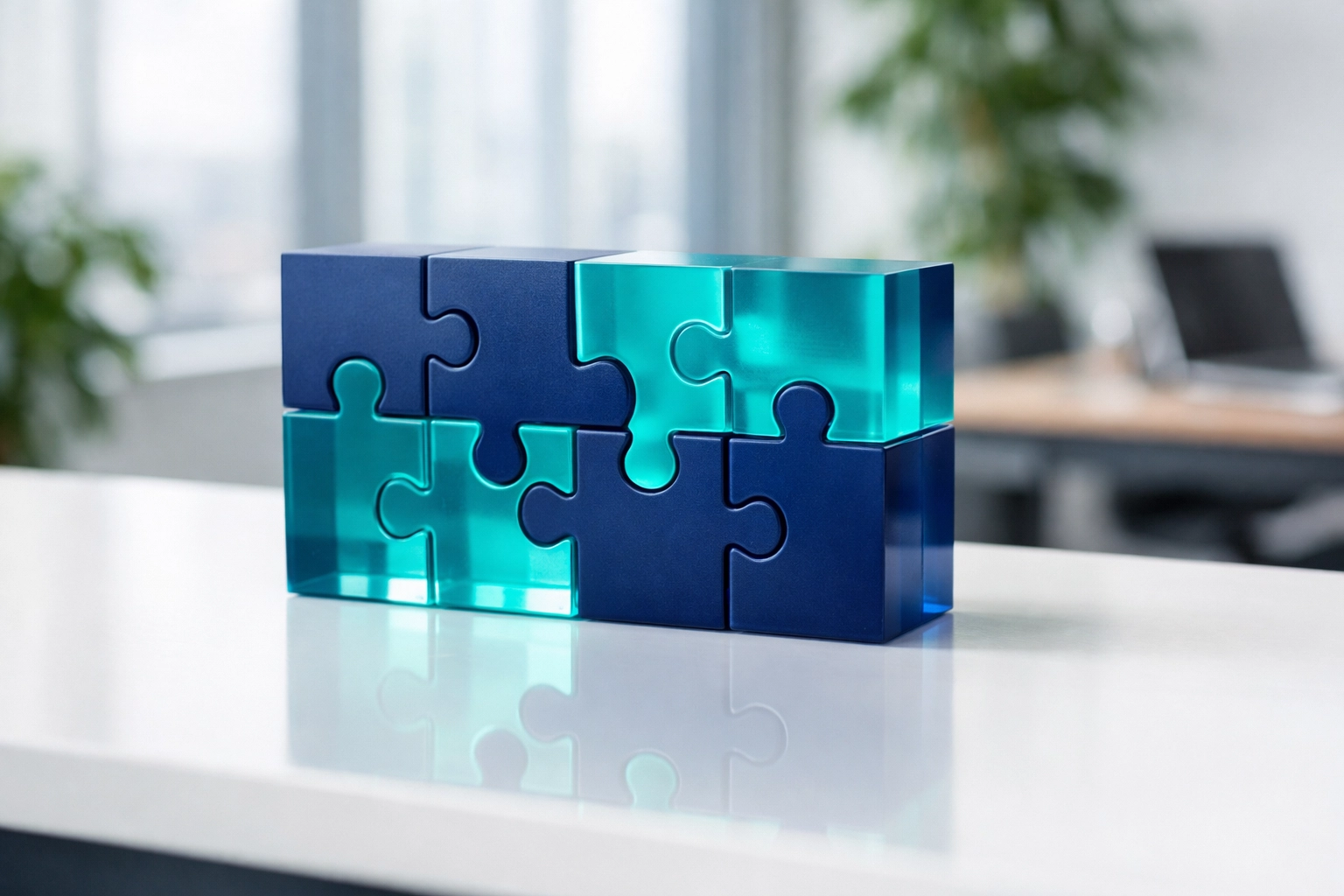 A puzzle-piece concept showing how individual cost components form a business gas unit rate.