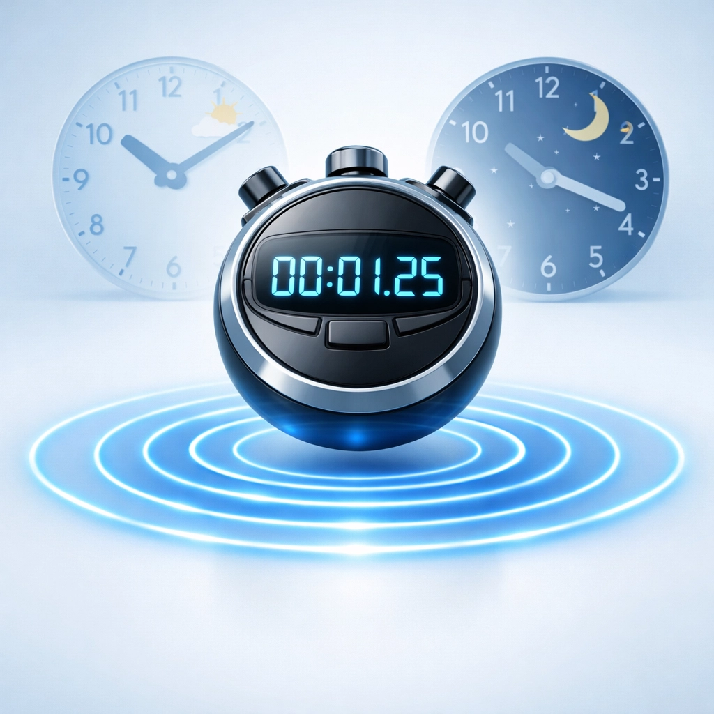 24/7 IT support response time guarantee visualization with clock and timer