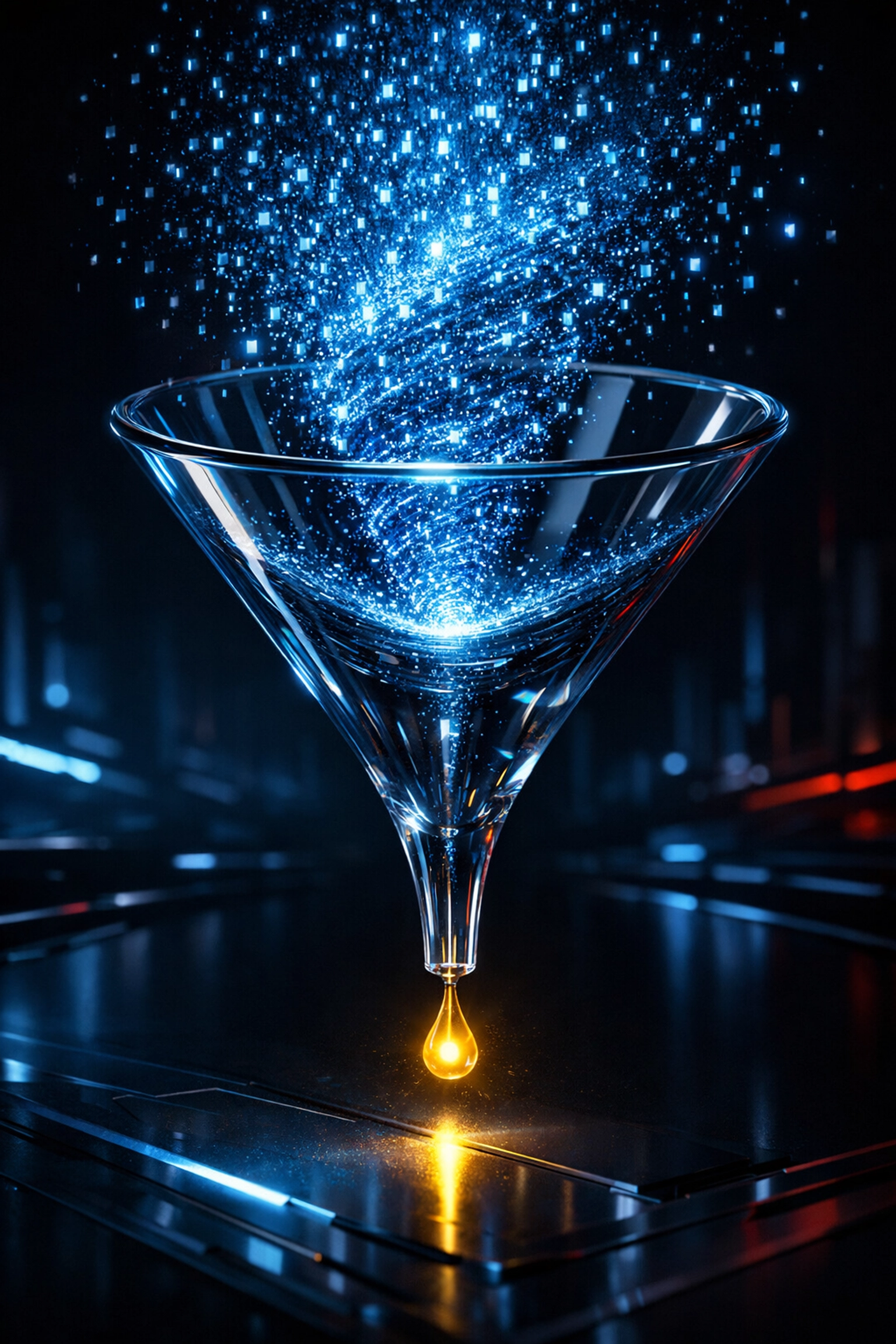 A conversion funnel showing high volume website traffic filtered into a single qualified lead.