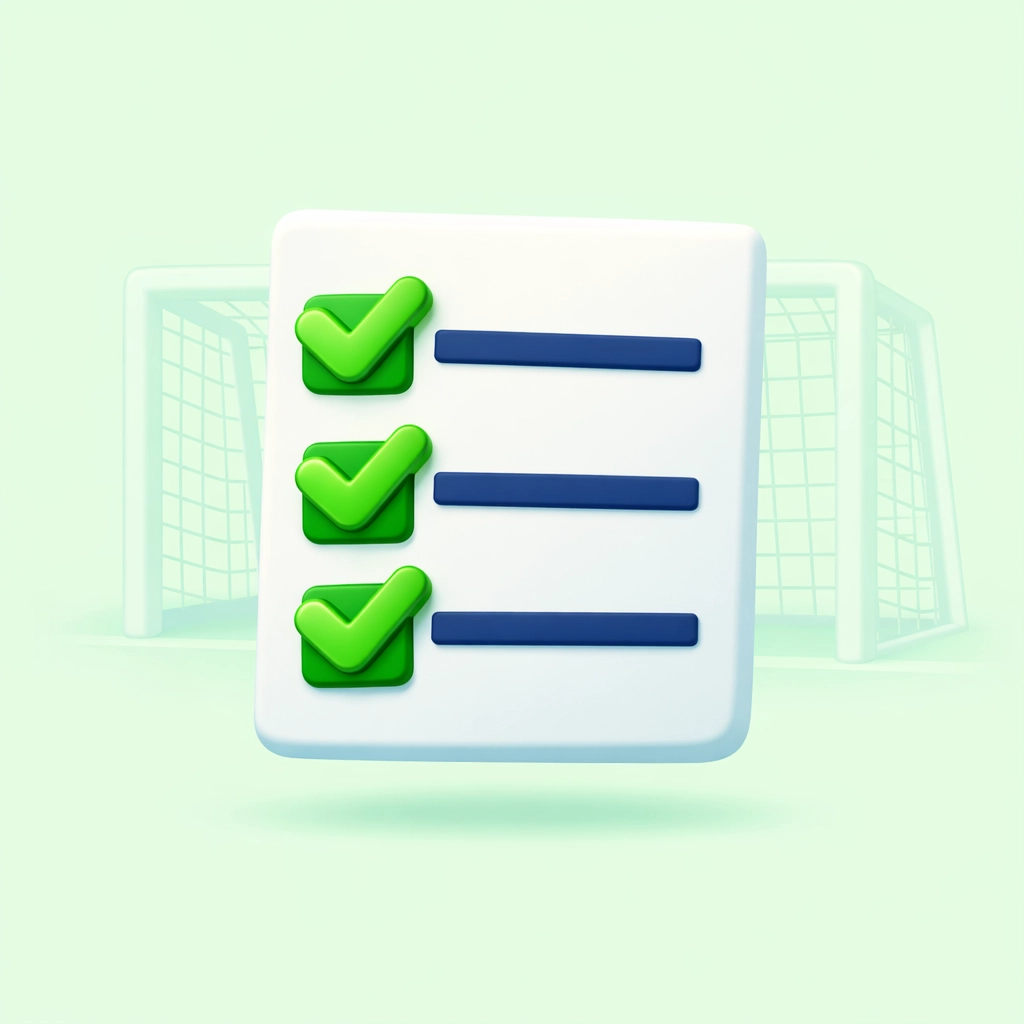 Betting strategy checklist showing a verified football system backtesting and validation process.