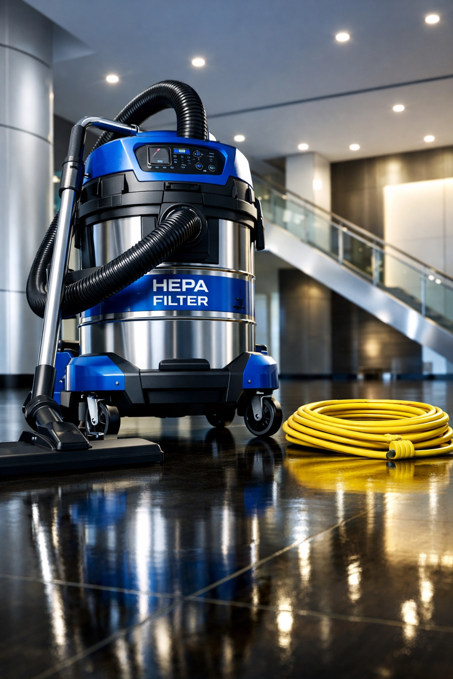 Industrial HEPA filter vacuum equipment used for professional post-construction cleaning services in MA.